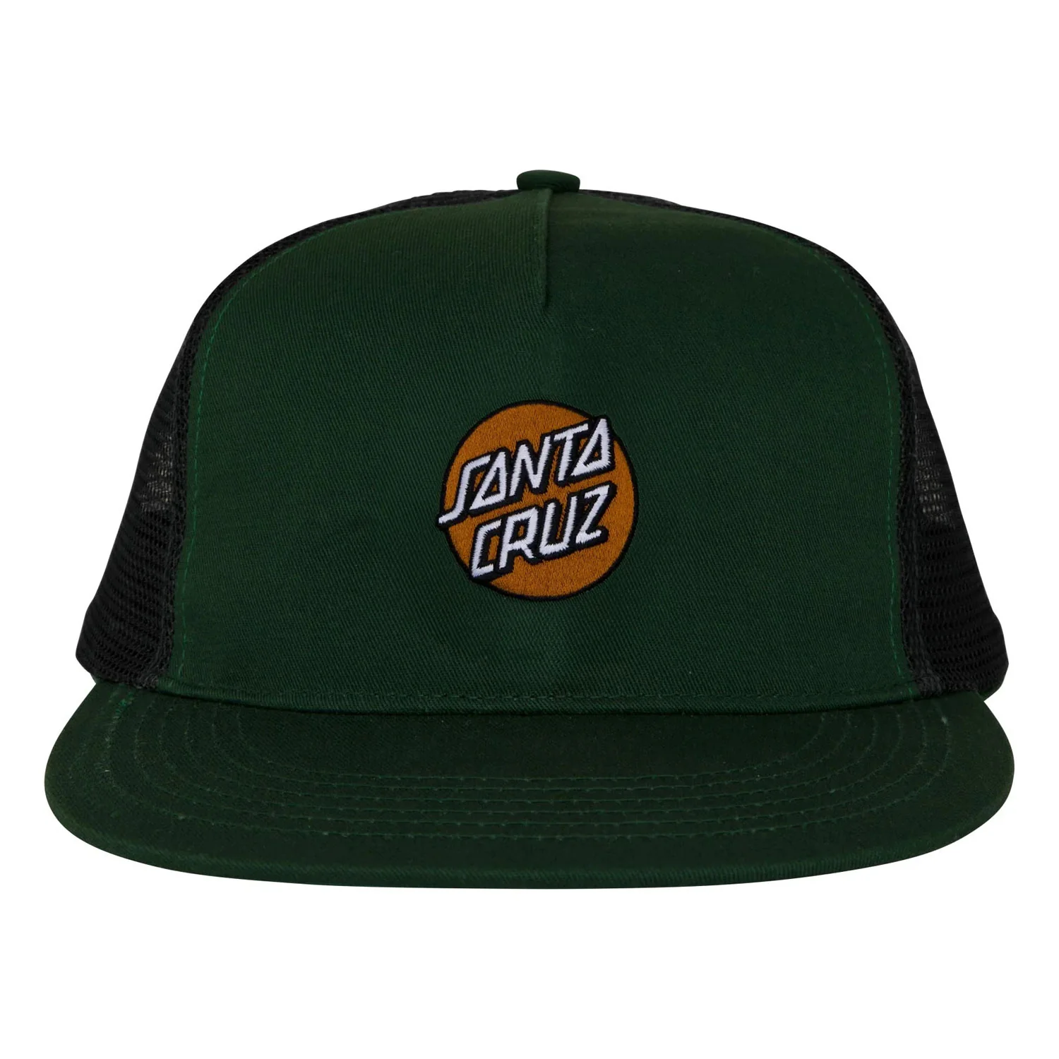 Santa Cruz Skateboards Hat Cruz Embroidered Mesh Trucker Tonal Forest - Image 3