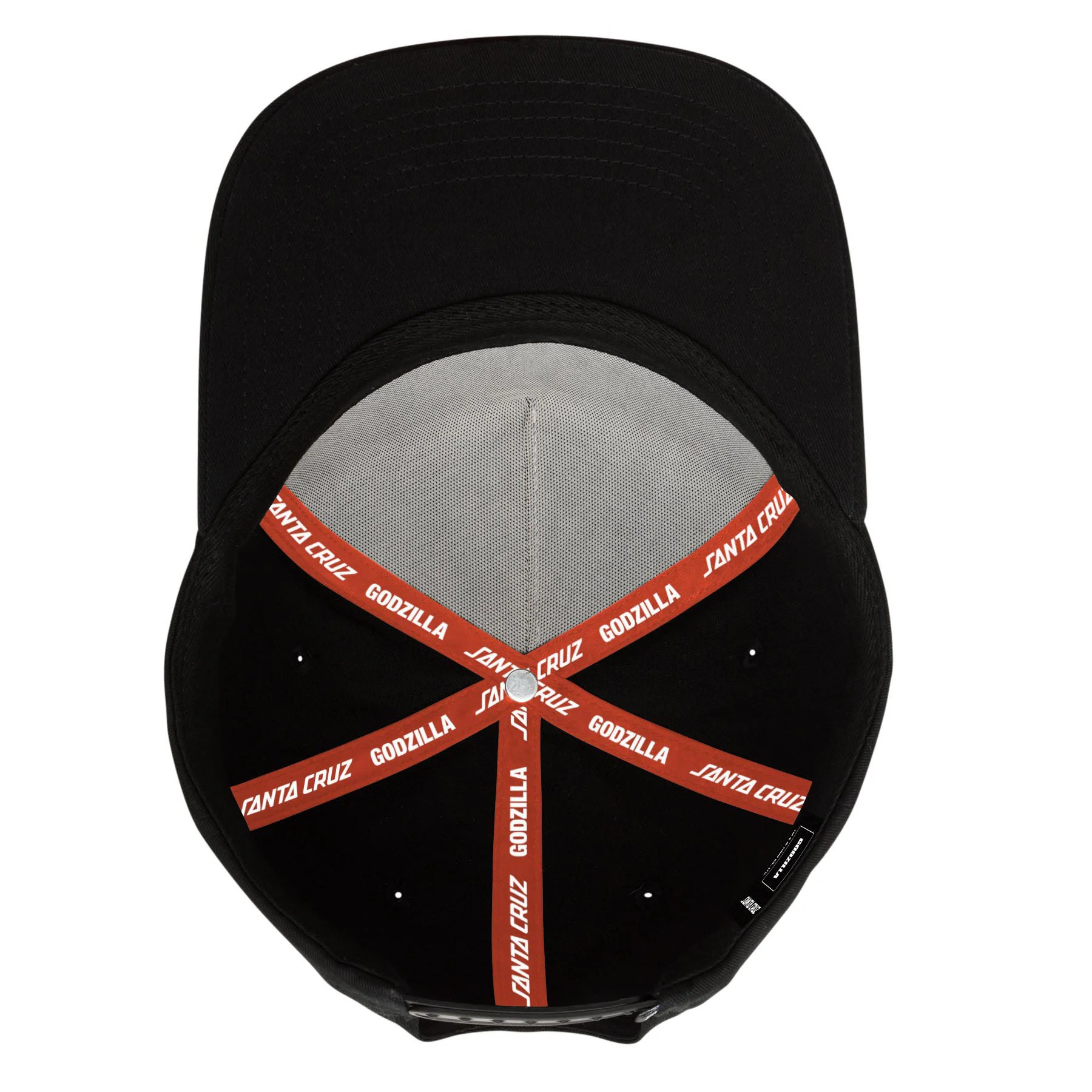 Santa Cruz Skateboards Hat Godzilla vs Snapback Black - Image 4