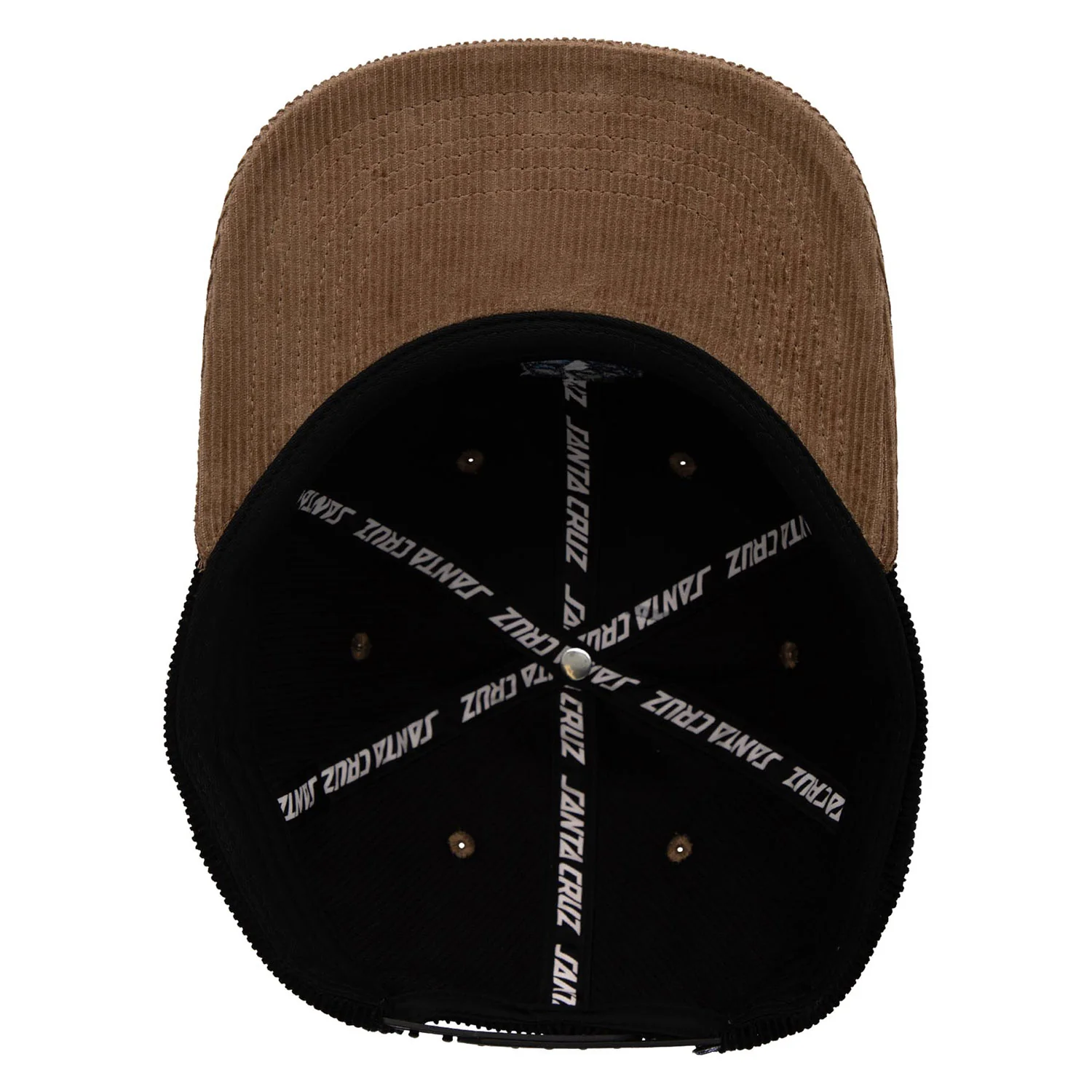 Santa Cruz Skateboards Hat Scratched Snapback Black/Dusty Brown - Image 4
