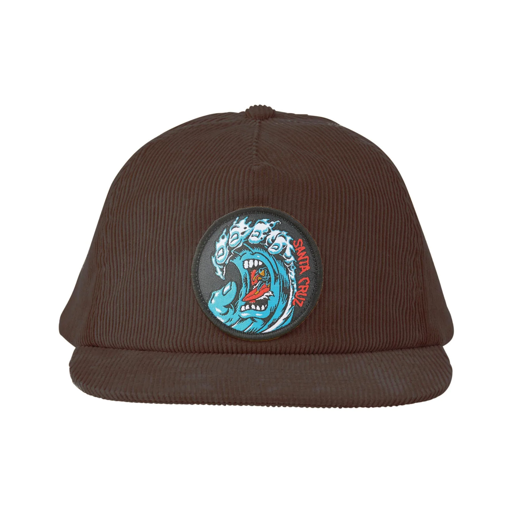 Santa Cruz Skateboards Hat Screaming Wave Strapback Brown - Image 5
