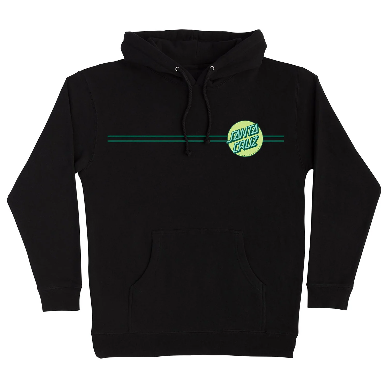 Santa Cruz Skateboards Hoody Other Dot Pullover Black/Key Lime - Image 2