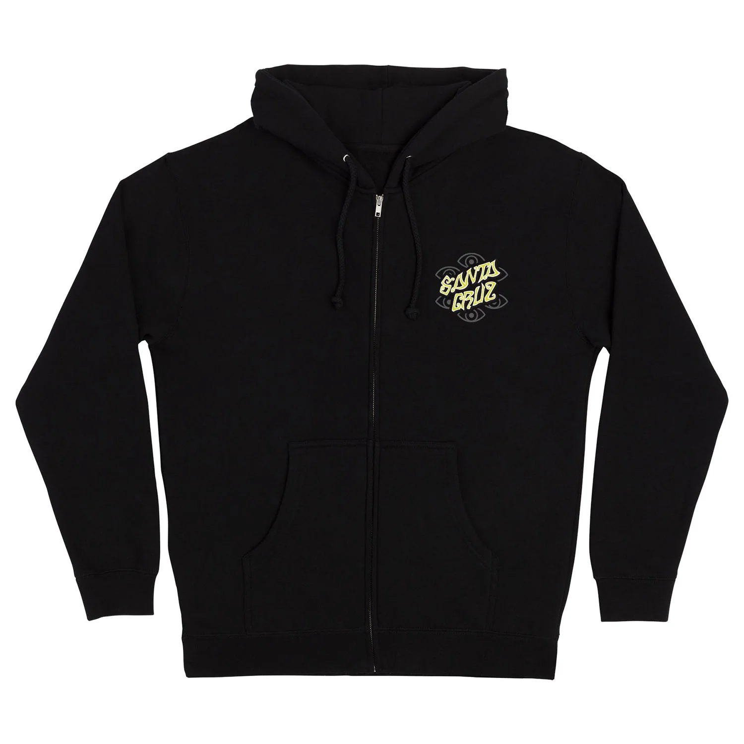 Santa Cruz Skateboards Hoody Salba Eyes Dot Zip Black - Image 2