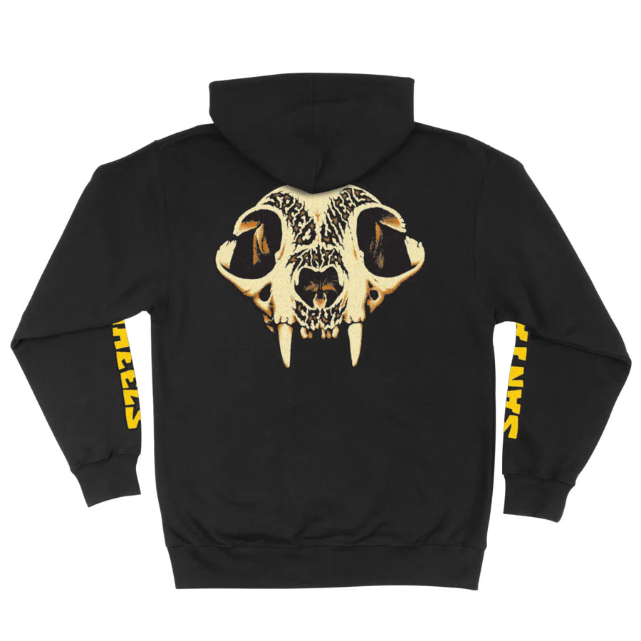 Santa Cruz Skateboards Hoody Speed Wheels Skull Zip Black - Image 2