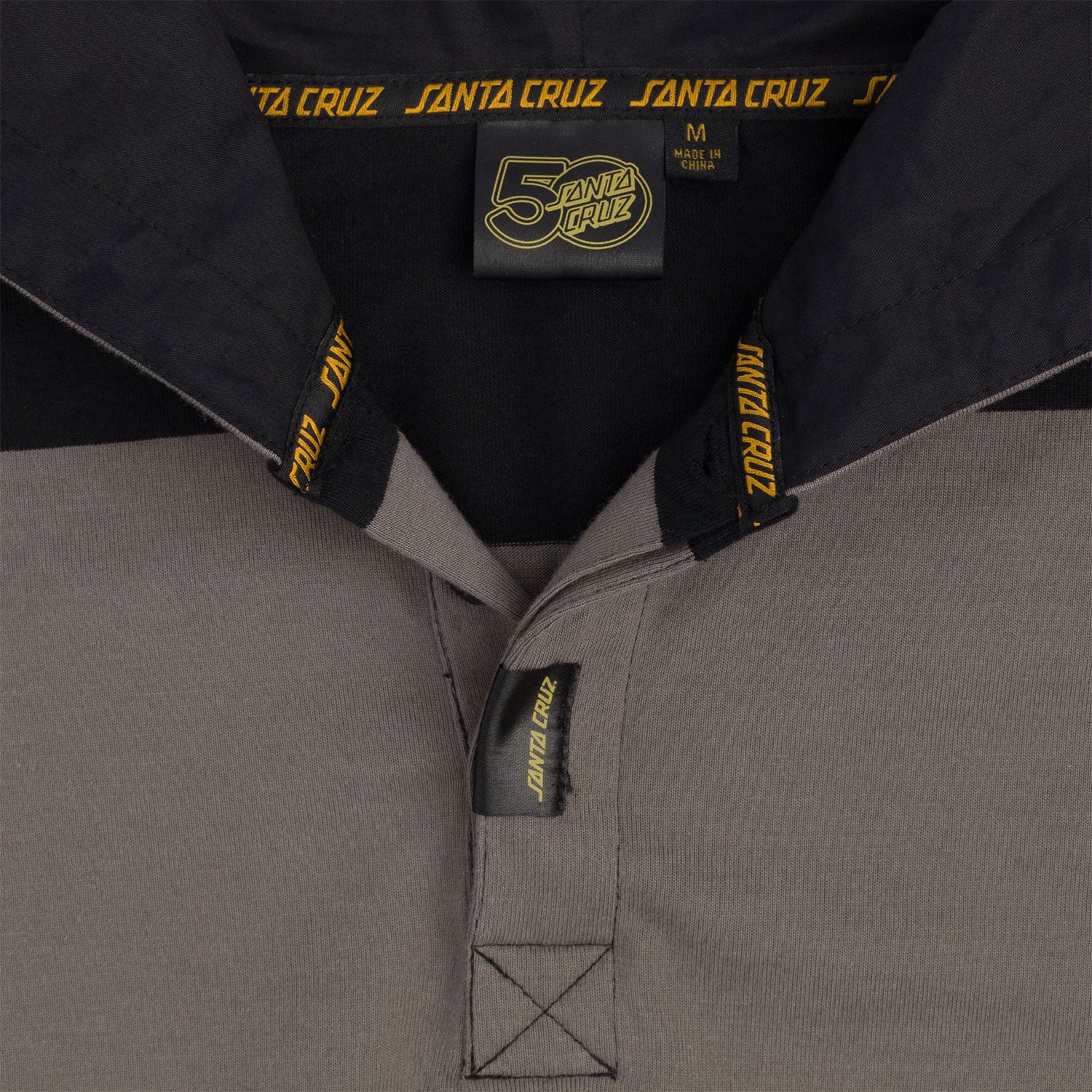 Santa Cruz Skateboards Longsleeve Shirt Convergence Rugby Top Black/Charcoal - Image 3