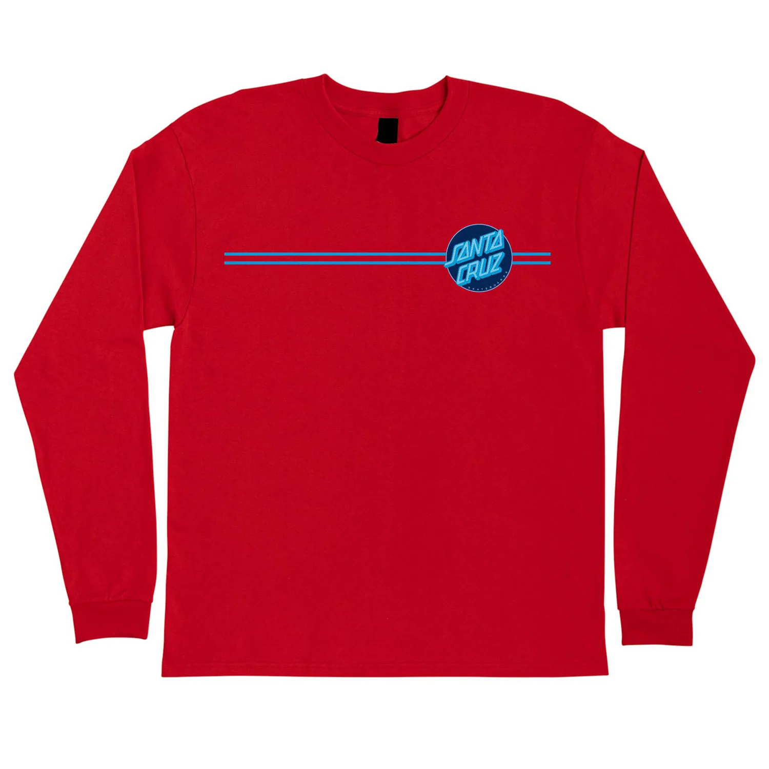 Santa Cruz Skateboards Longsleeve Shirt Other Dot Fuji Red/Black/Blue - Image 2
