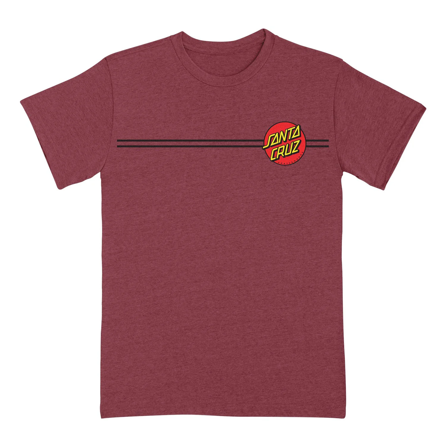 Santa Cruz Skateboards Shirt Classic Dot Heather Cardinal - Image 2