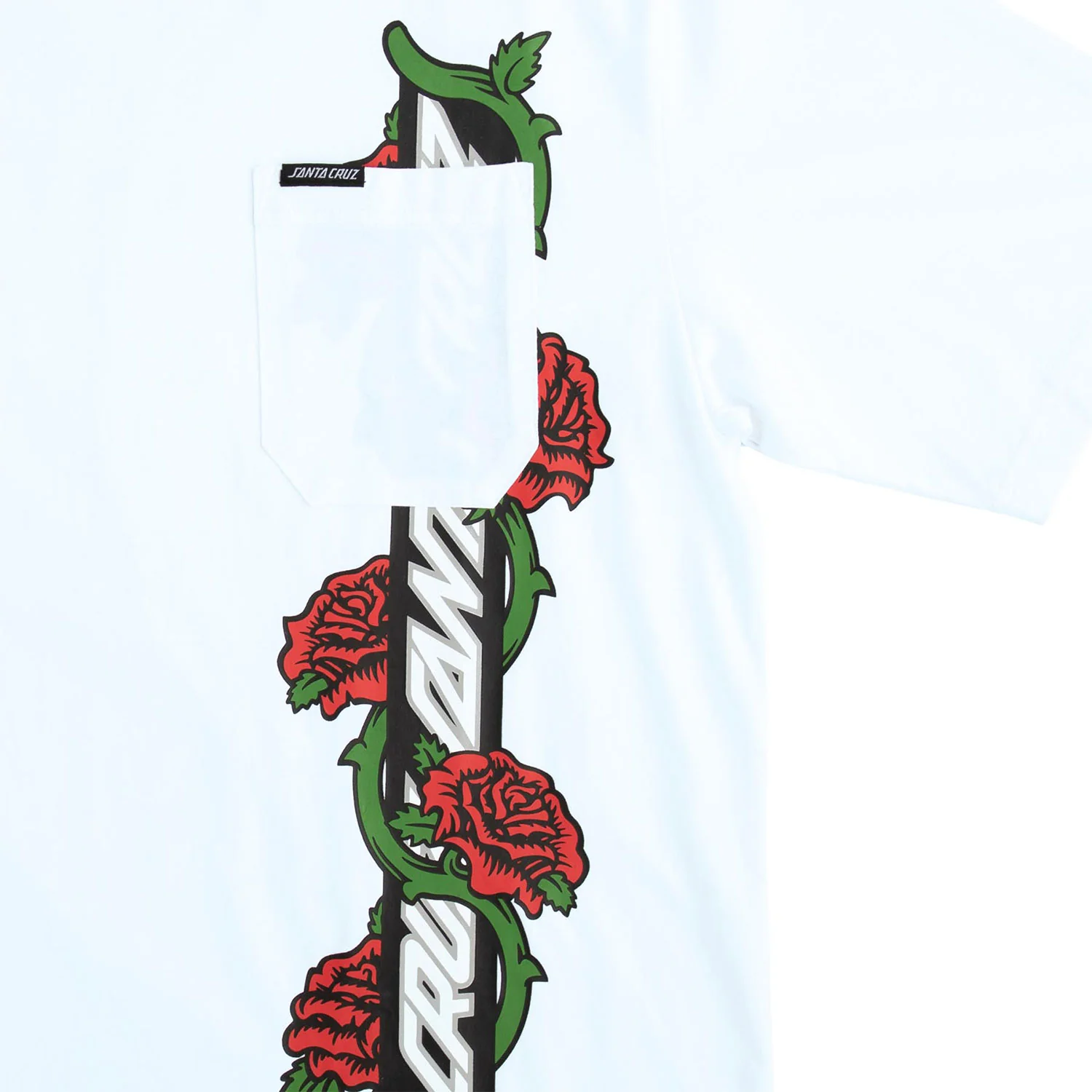 Santa Cruz Skateboards Shirt Dressen Roses Vine White - Image 2