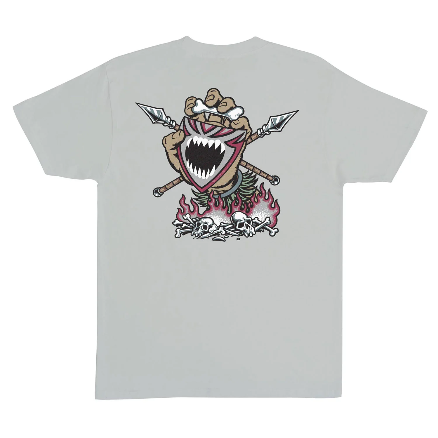 Santa Cruz Skateboards Shirt Salba Screaming Witch Doctor Ice Grey