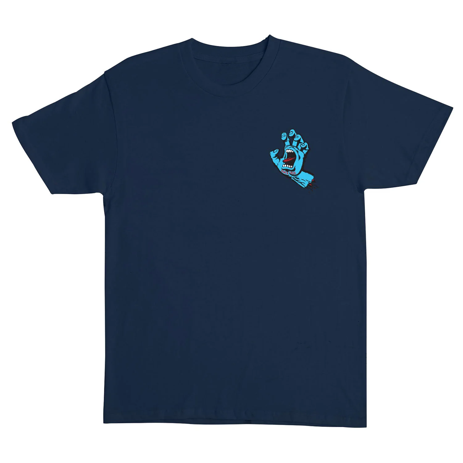 Santa Cruz Skateboards Shirt Screaming Hand Navy/True Glow - Image 2