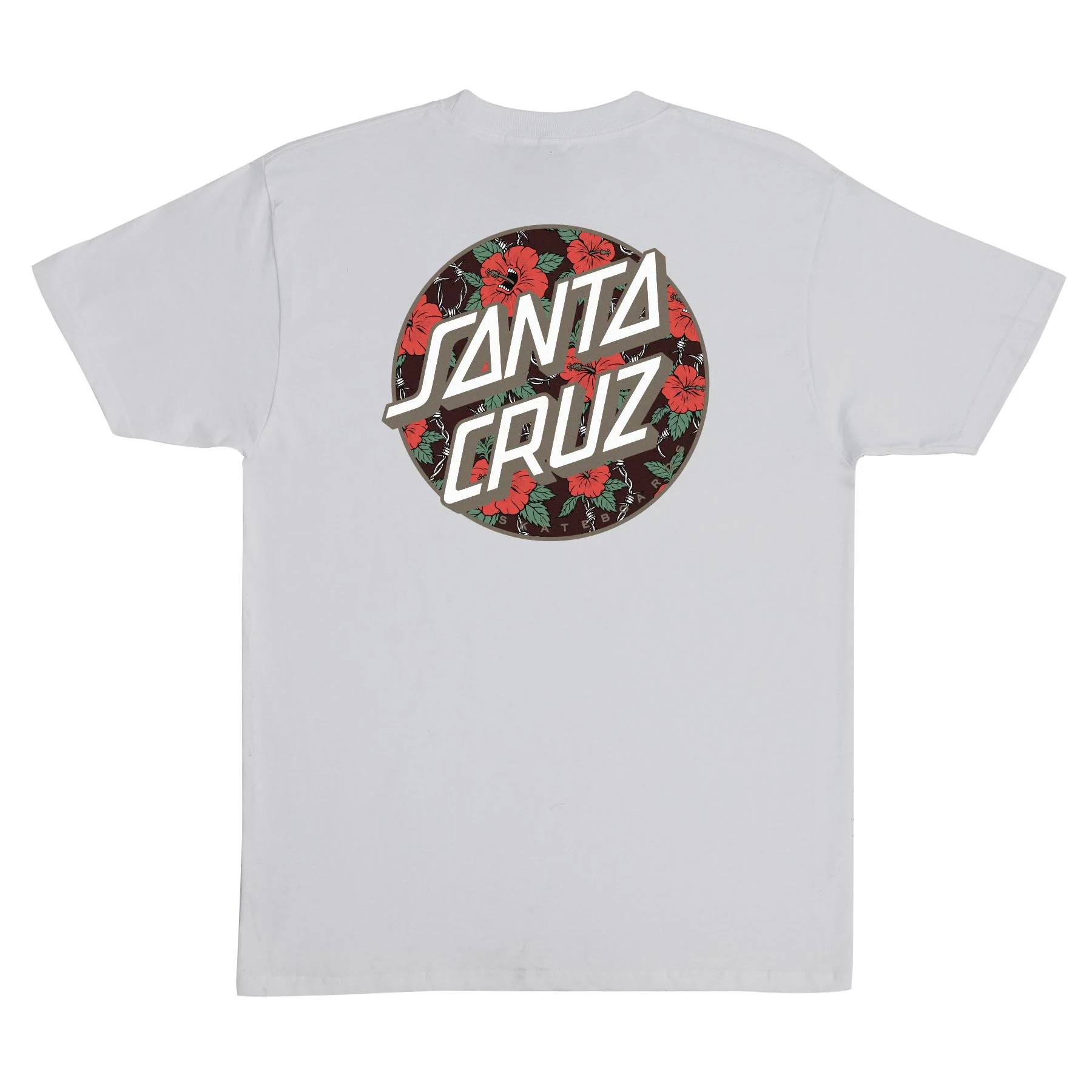 Santa Cruz Skateboards Shirt Screaming Hibiscus Dot Ash - Image 2