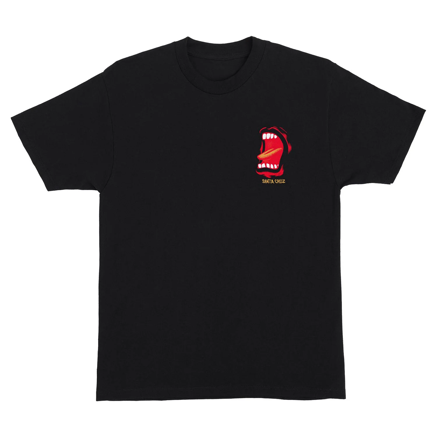 Santa Cruz Skateboards Shirt Screaming Mouth Chest Black