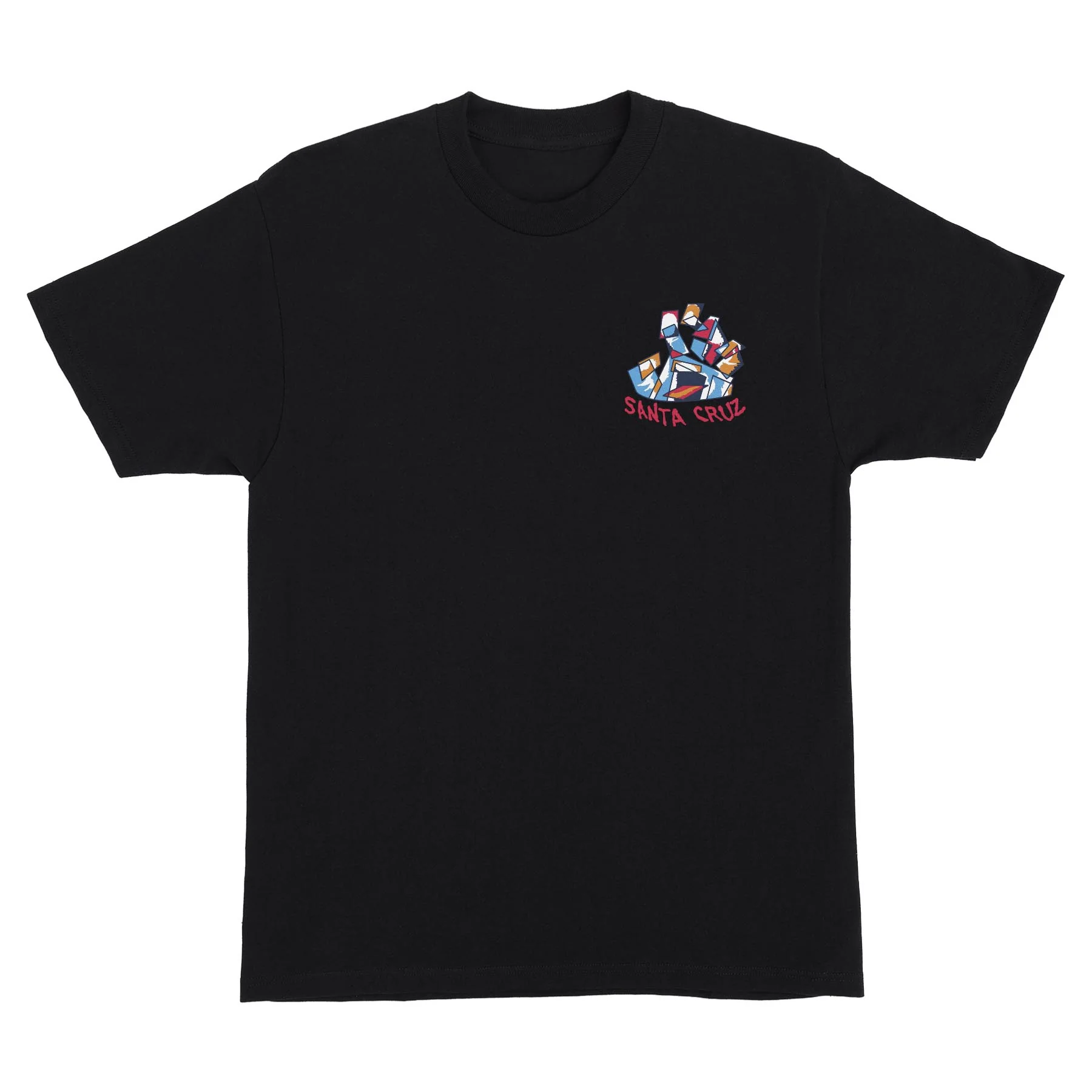 Santa Cruz Skateboards Shirt Screaming Scratched Hand Black
