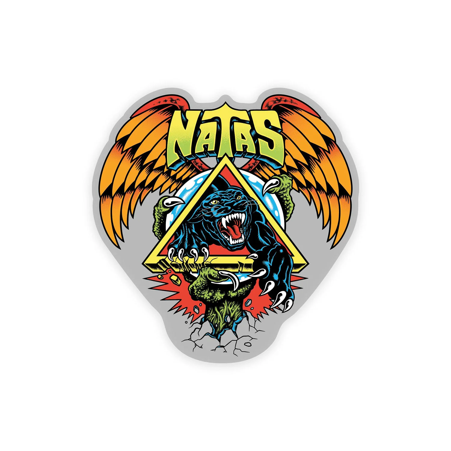 Santa Cruz Skateboards Sticker Natas SC Panther Mylar 4.5"