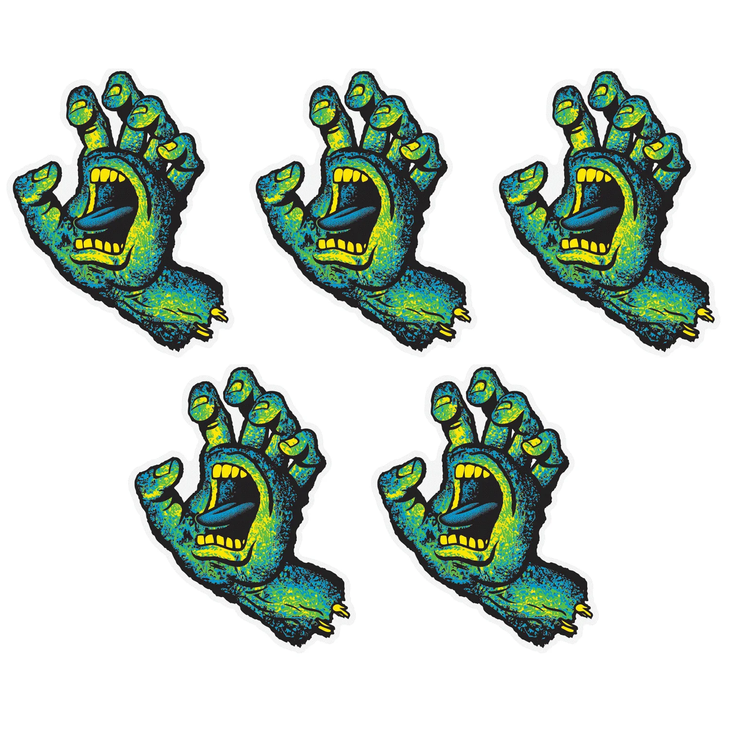 Santa Cruz Skateboards Sticker Street Creep Hand 4.6" 5-Pack