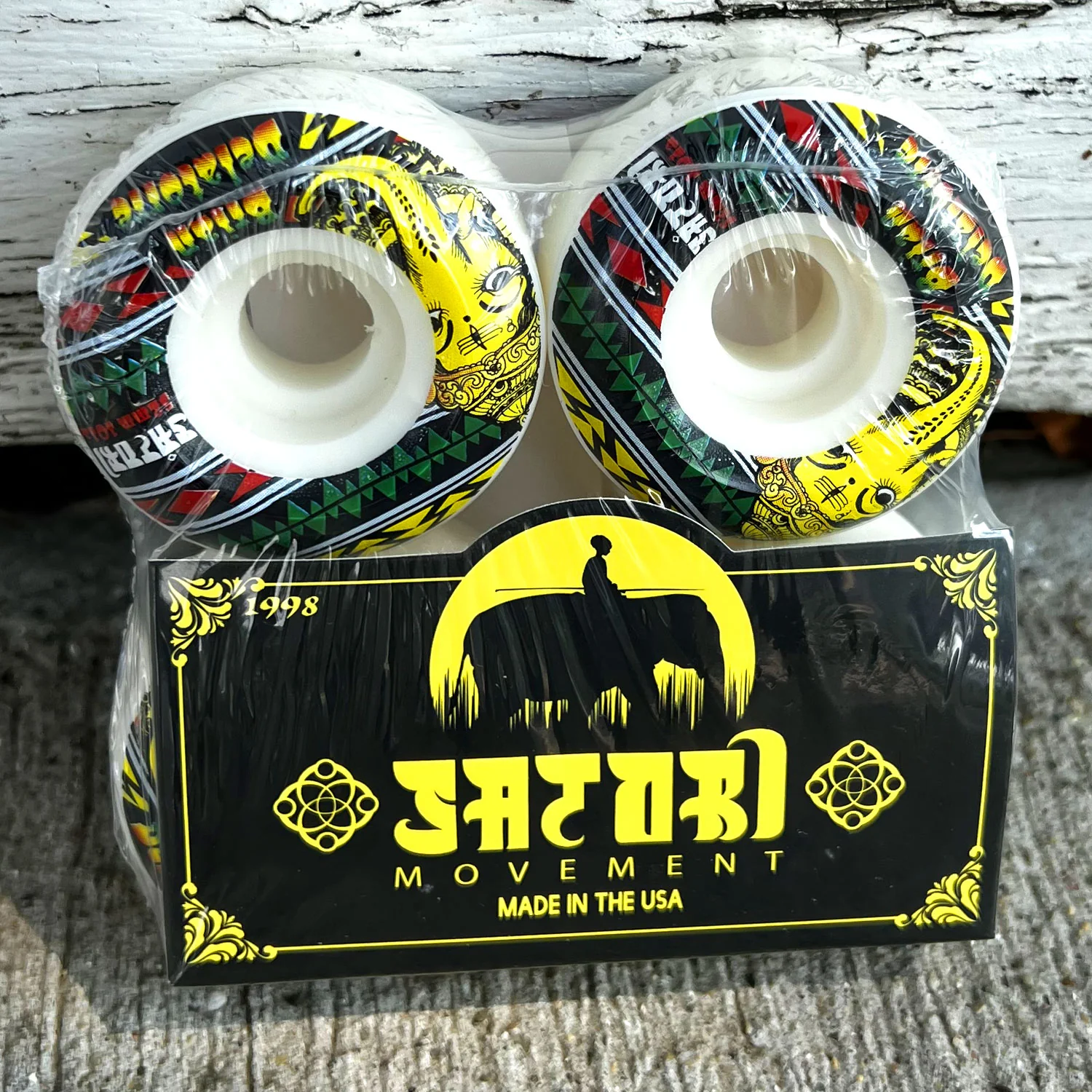 Satori Skateboard Wheels 52mm Brian Delatorre Gan 101A with Independent Bearings - Image 4
