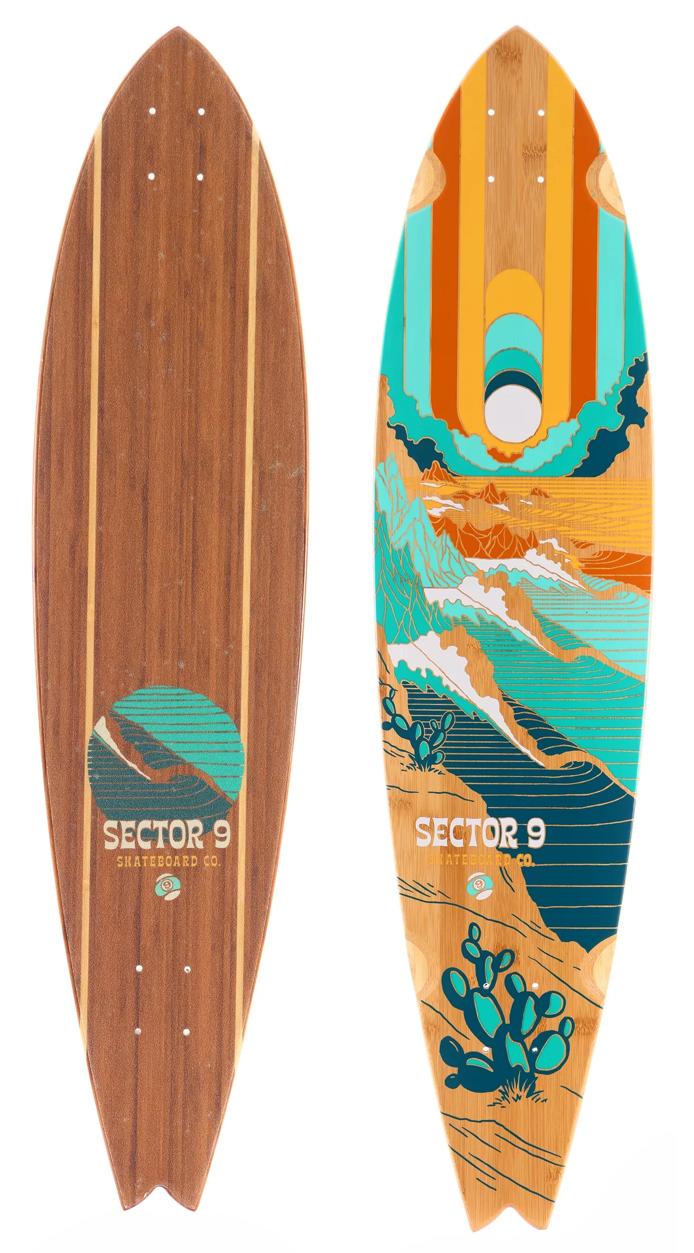 Sector 9 Longboard Bamboo Offshore Baja 9.35" x 39.5" Paris / Arbor Package - Image 2