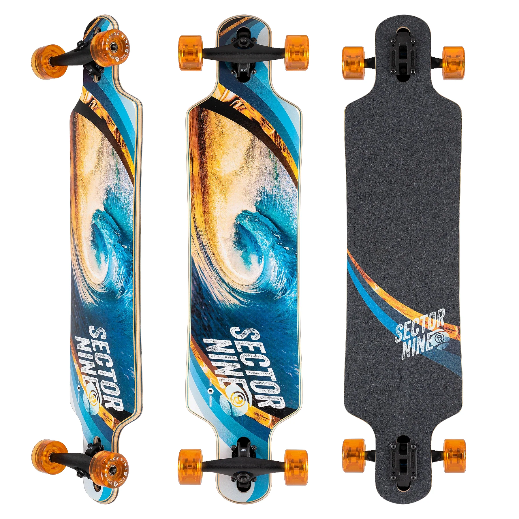 Sector 9 Longboard Meridian Swirl Drop Through Complete 9.75" x 40"