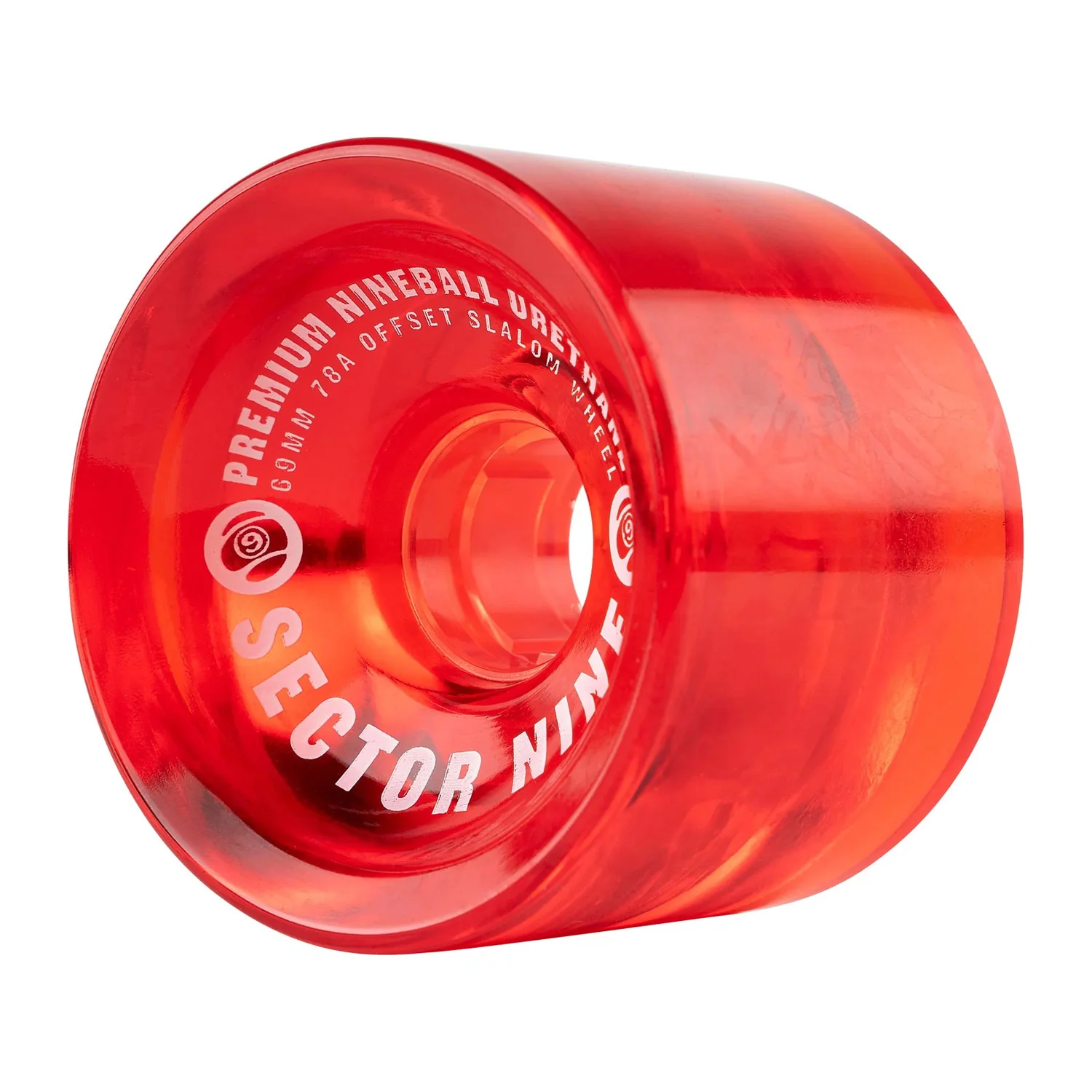 Sector 9 Longboard Offset Slalom Wheels Nineballs Red 69mm 78A - Image 3