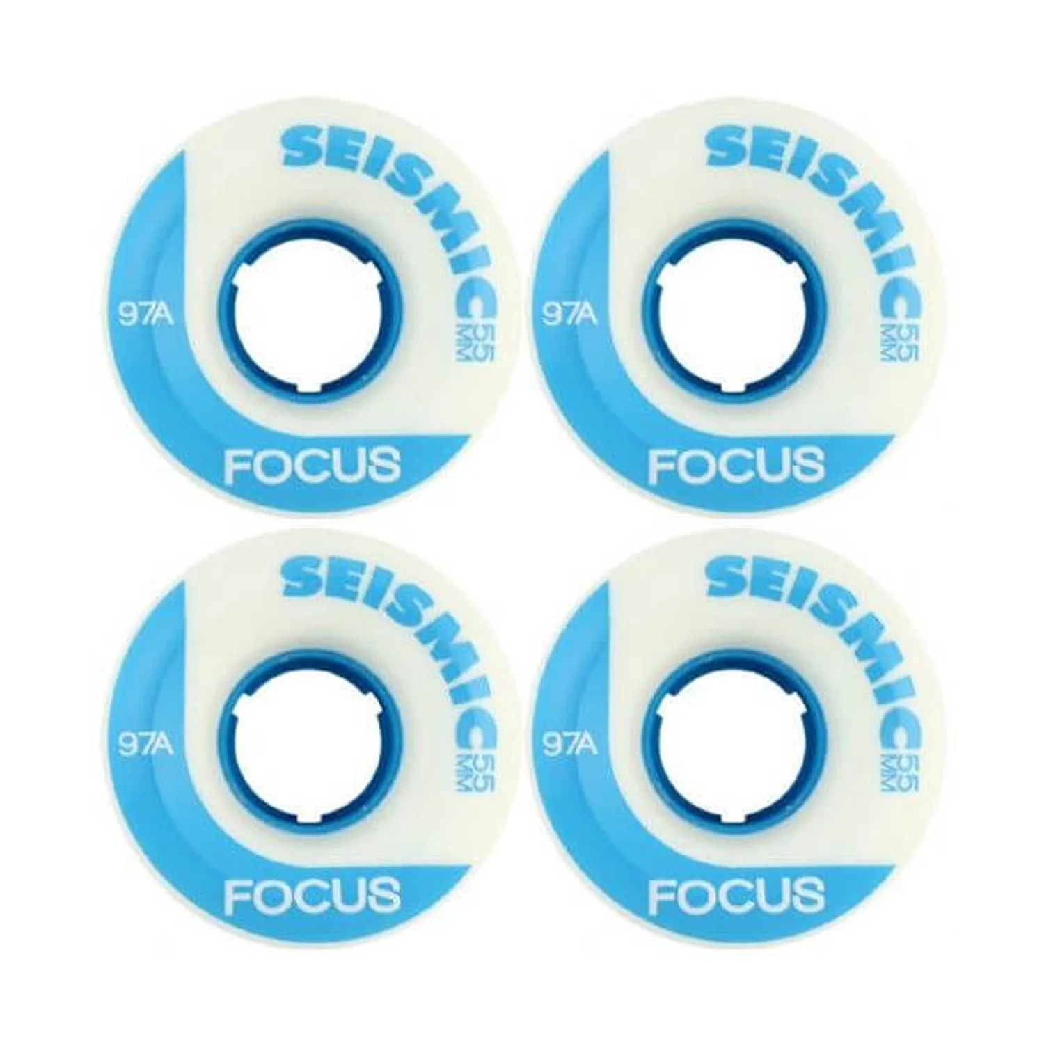 Seismic Wheels Focus White 55mm x 38mm 97A