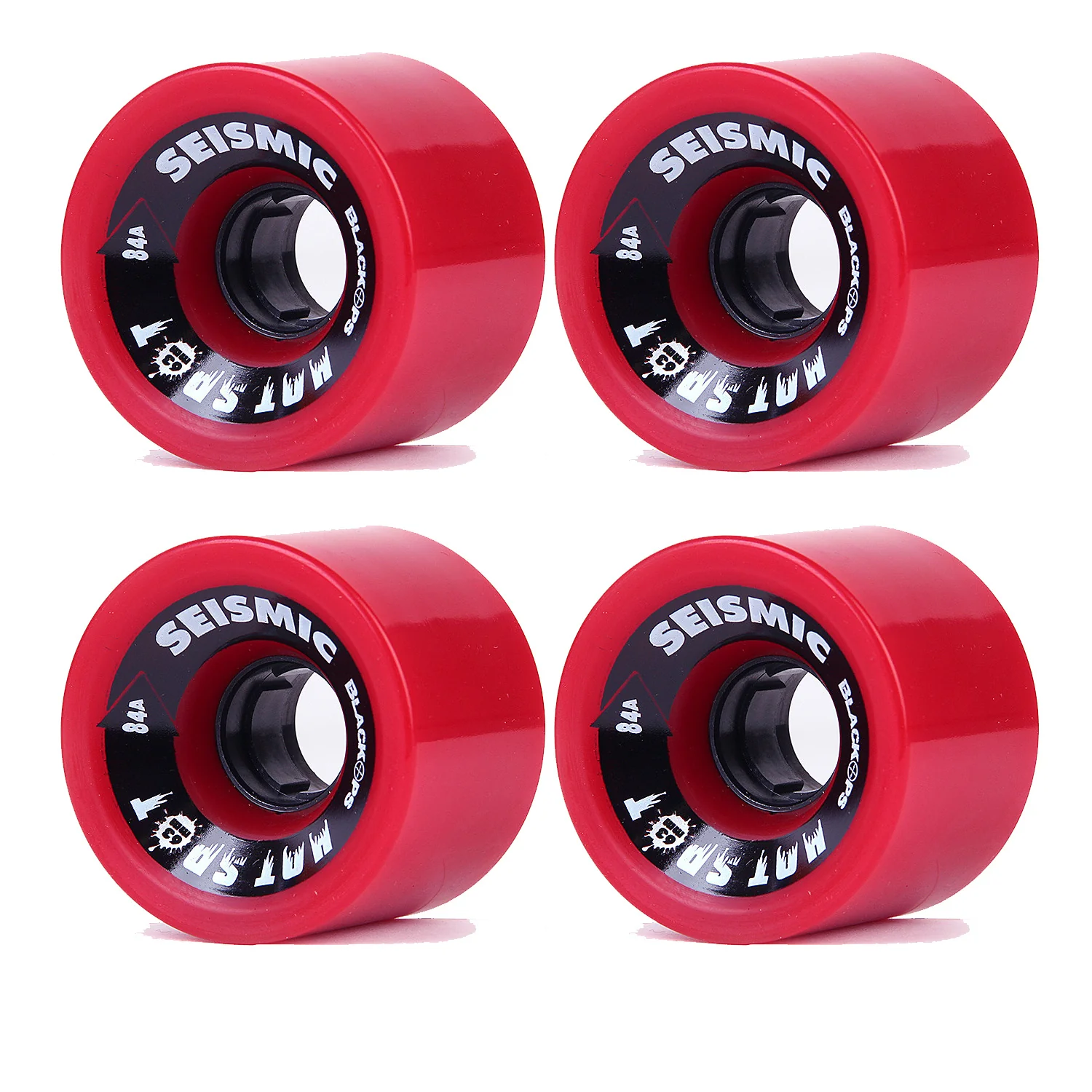 Seismic Wheels Hot Spot Red 63mm x 45mm 84A