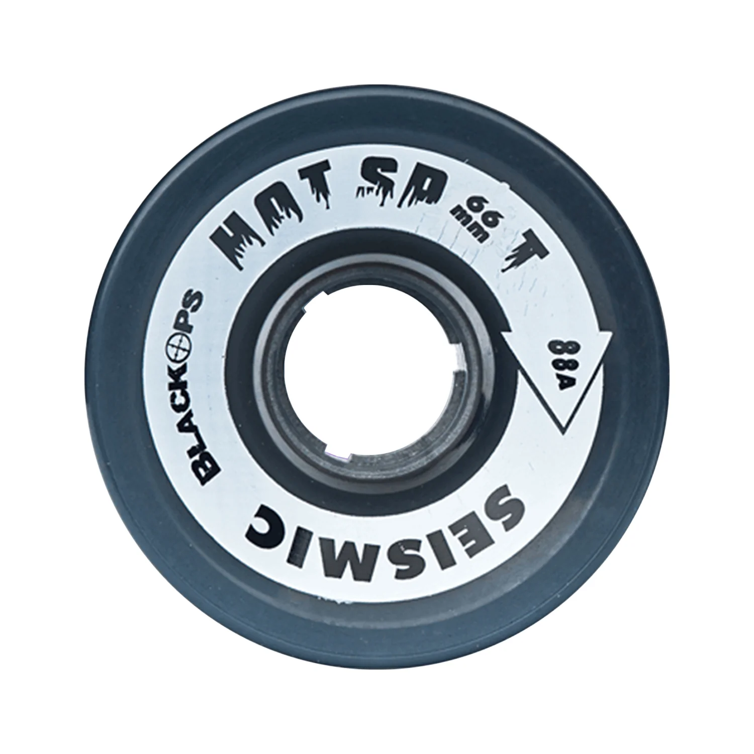 Seismic Wheels Hot Spot Translucent Black 66mm x 49mm 88A - Image 2