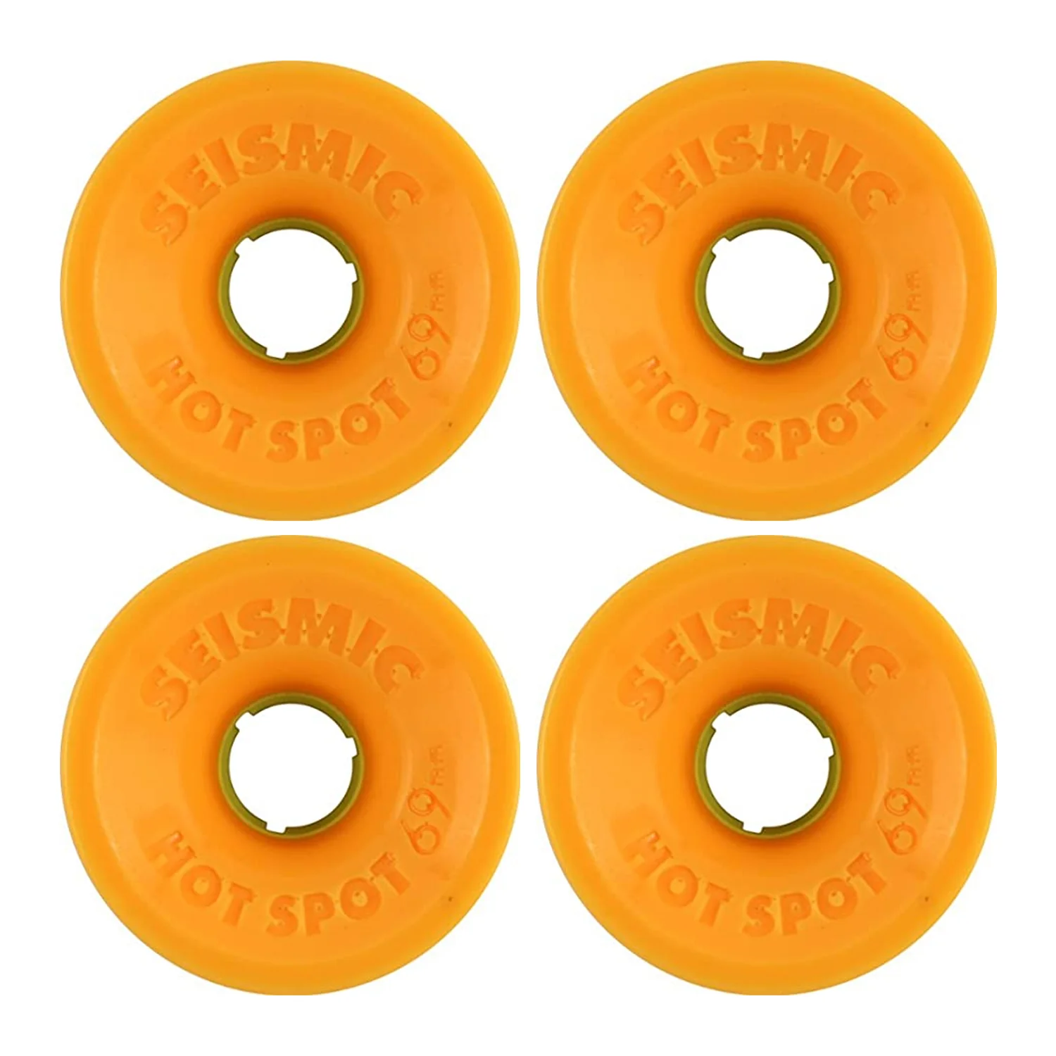 Seismic Wheels Hot Spot Translucent Orange 69mm x 52mm 78A