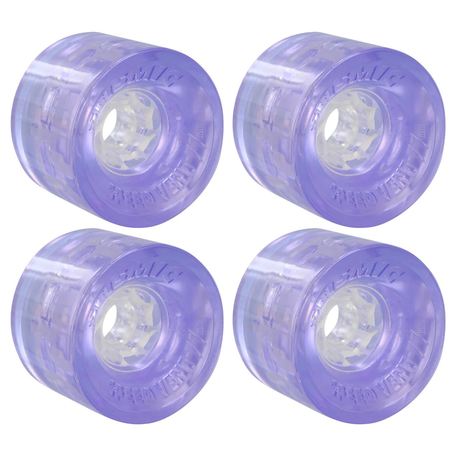 Seismic Wheels Speed Vent Clear Purple 77mm x 55mm 79A