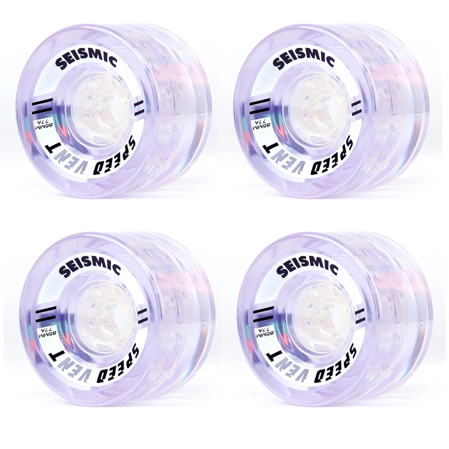 Seismic Wheels Speed Vent Clear Purple 85mm x 52mm 77A