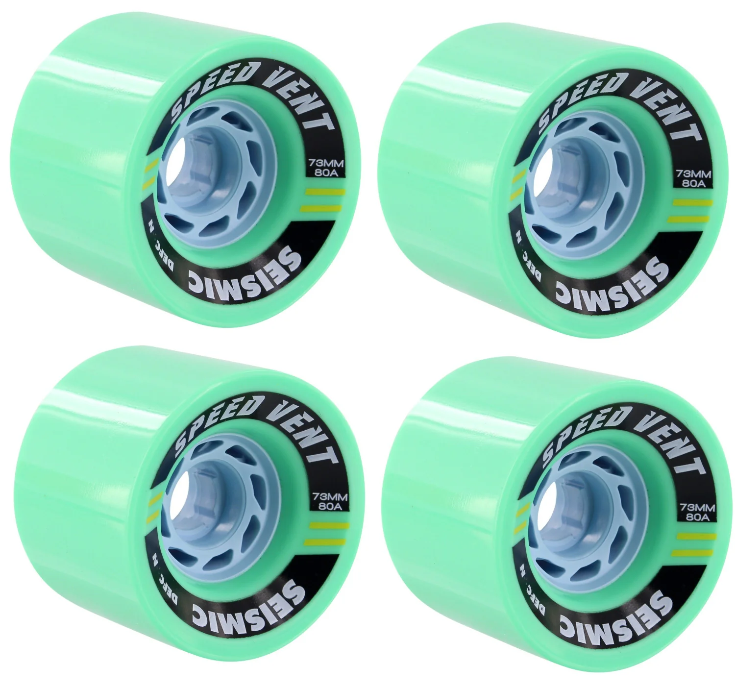 Seismic Wheels Speed Vent Mint 73mm x 54mm 80A