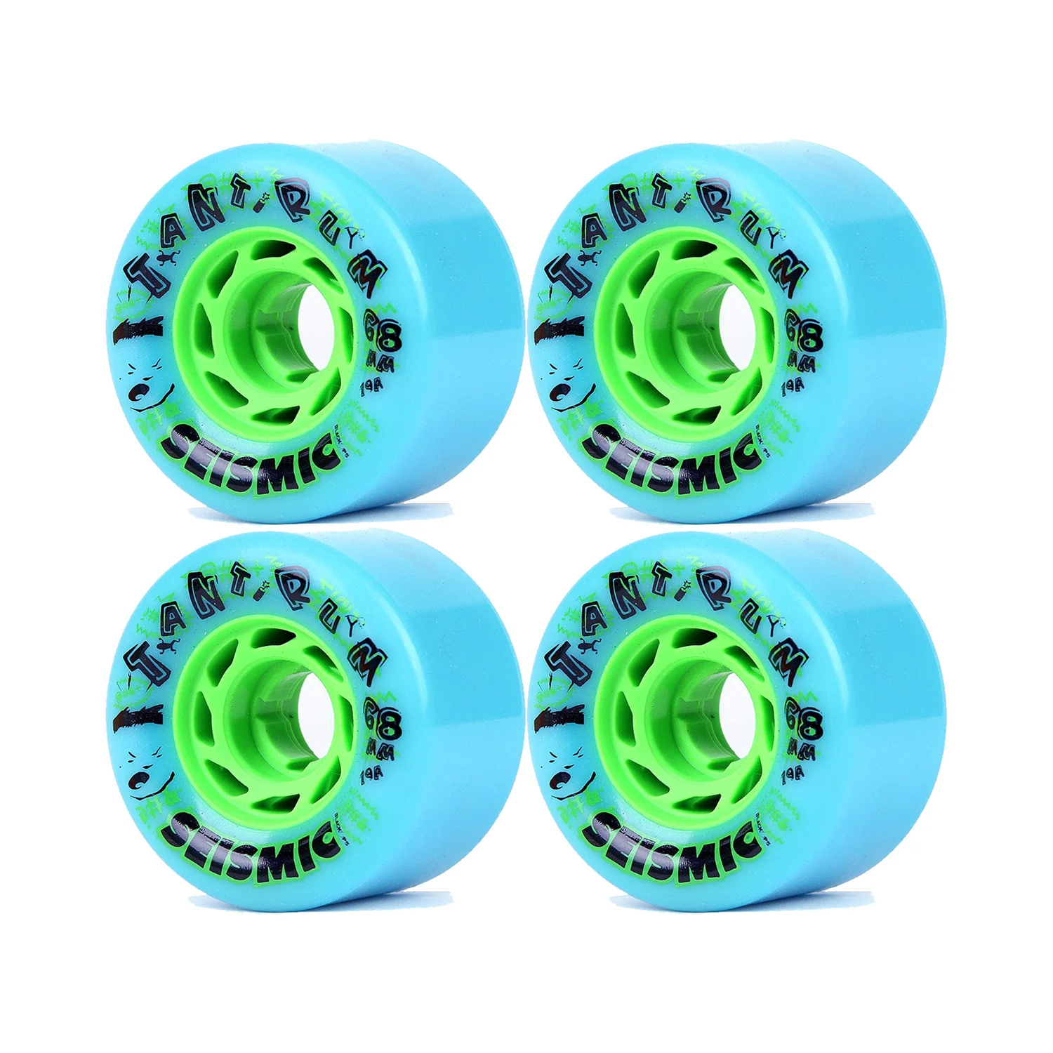 Seismic Wheels Tantrum Blue 68mm x 43mm 79A - Image 2