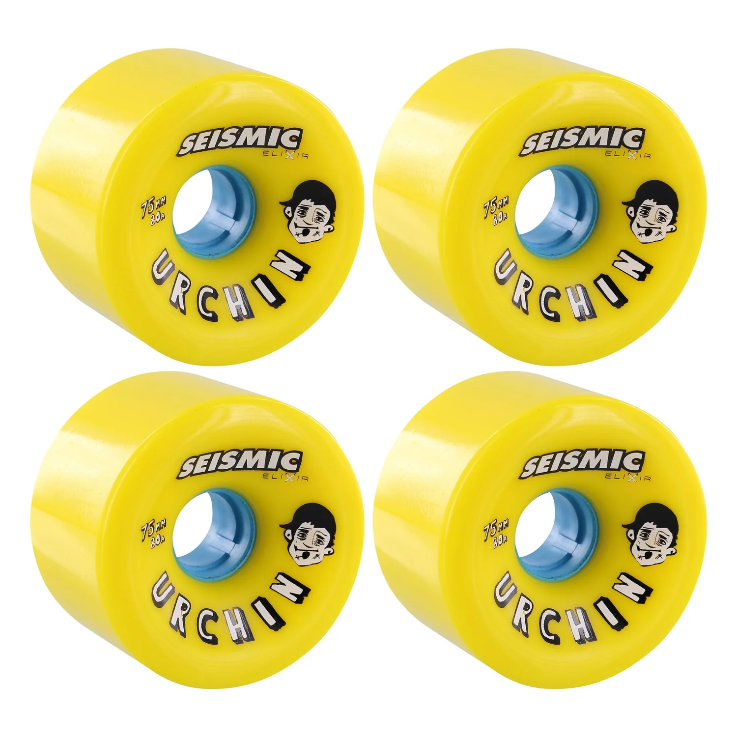 Seismic Wheels Urchin Opaque Yellow 75mm x 48mm 80A