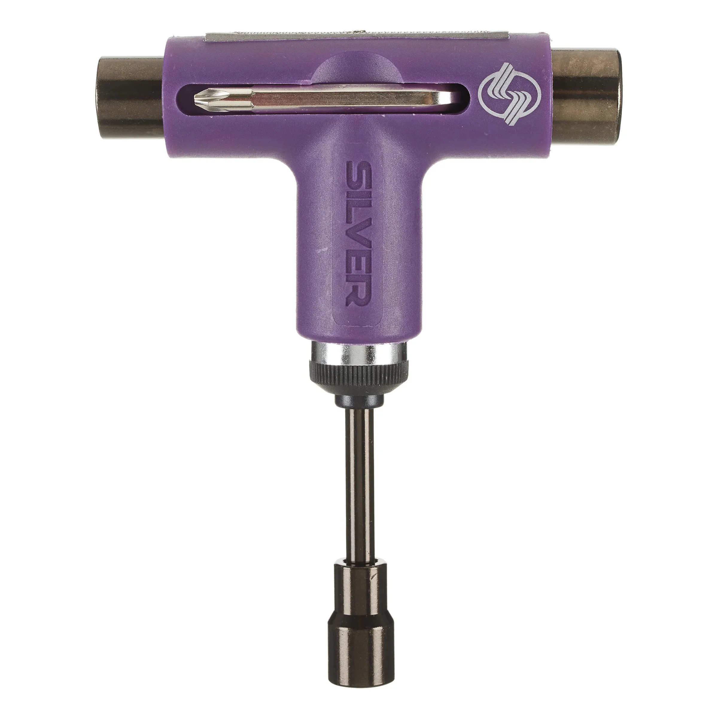Silver Skateboard Ratchet Tool Purple/Grey - All In One Skate Tool - Image 2