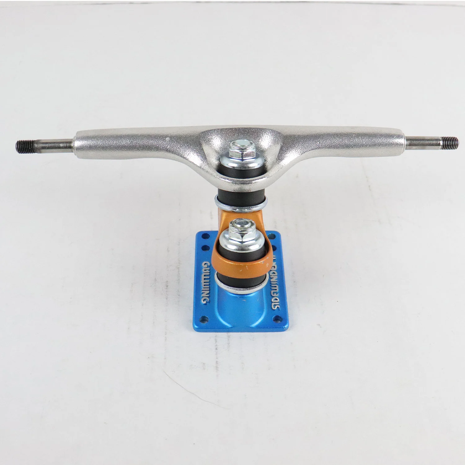 Single Longboard Truck Gullwing Sidewinder Silver/Blue 10" Axle
