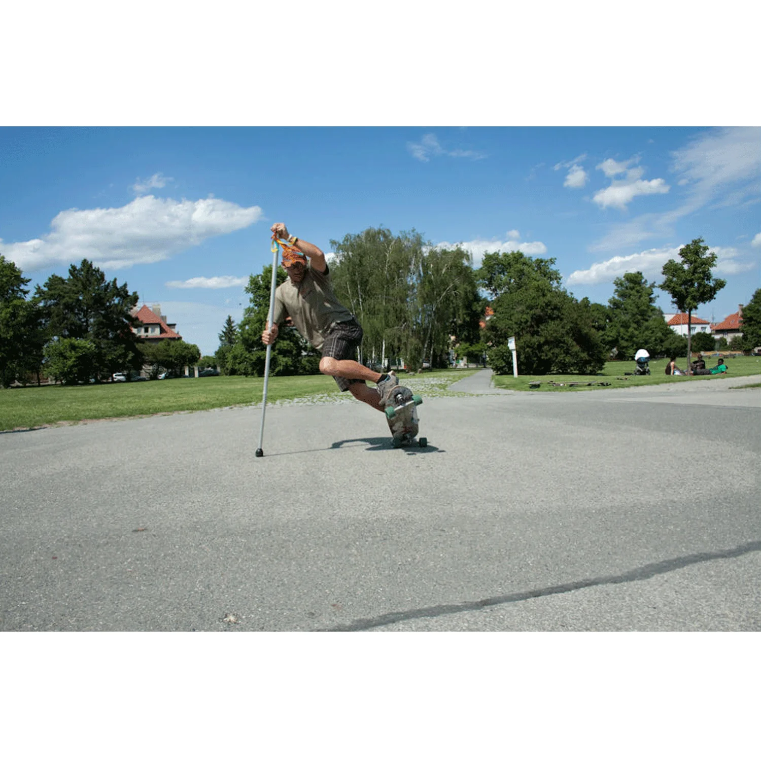 SK8Pole Aluminum Land Paddle - Silver - Image 5