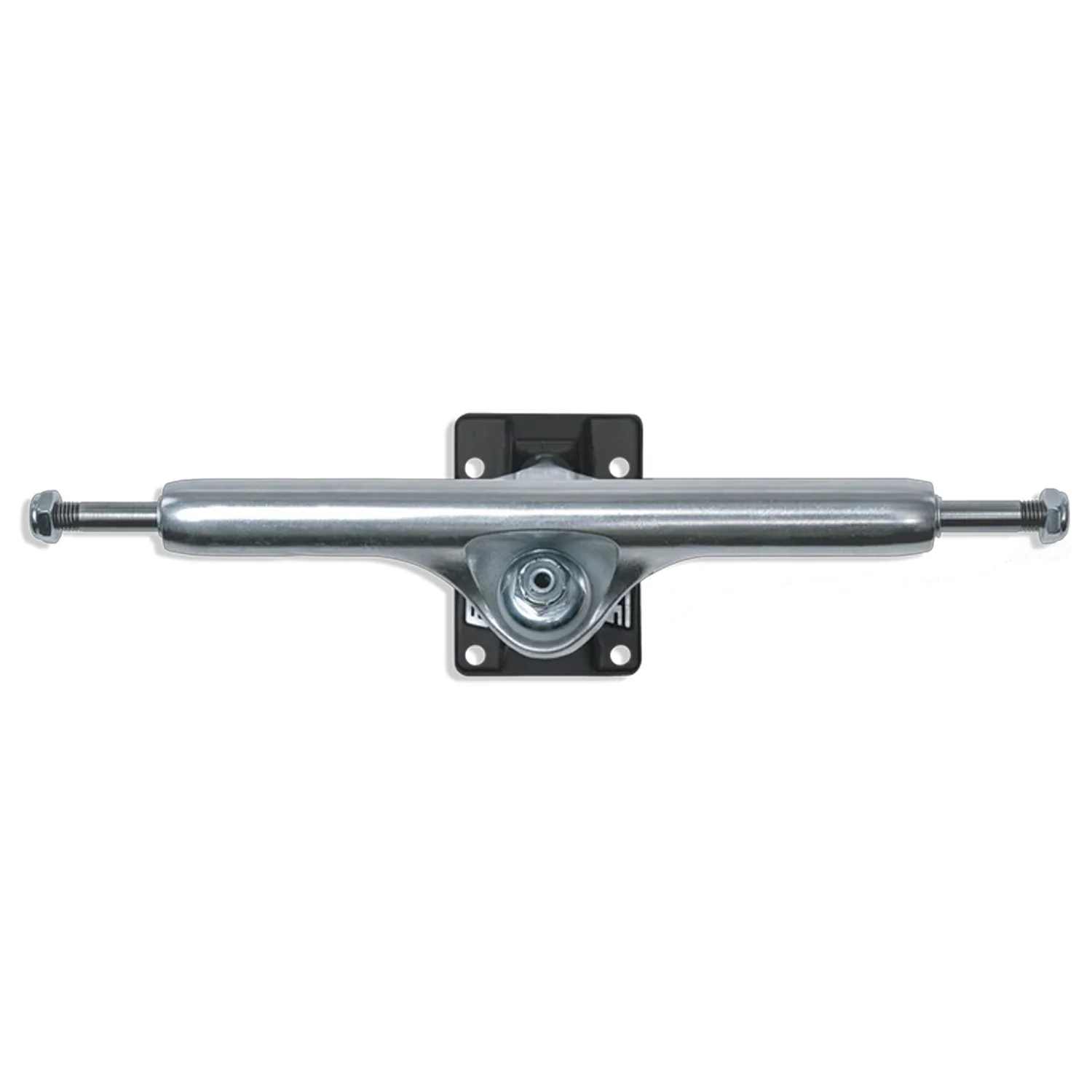 Slappy x Heroin Skateboard Trucks ST1 Hollow Wide Boys 10.5" Silver/Black Pair - Image 4