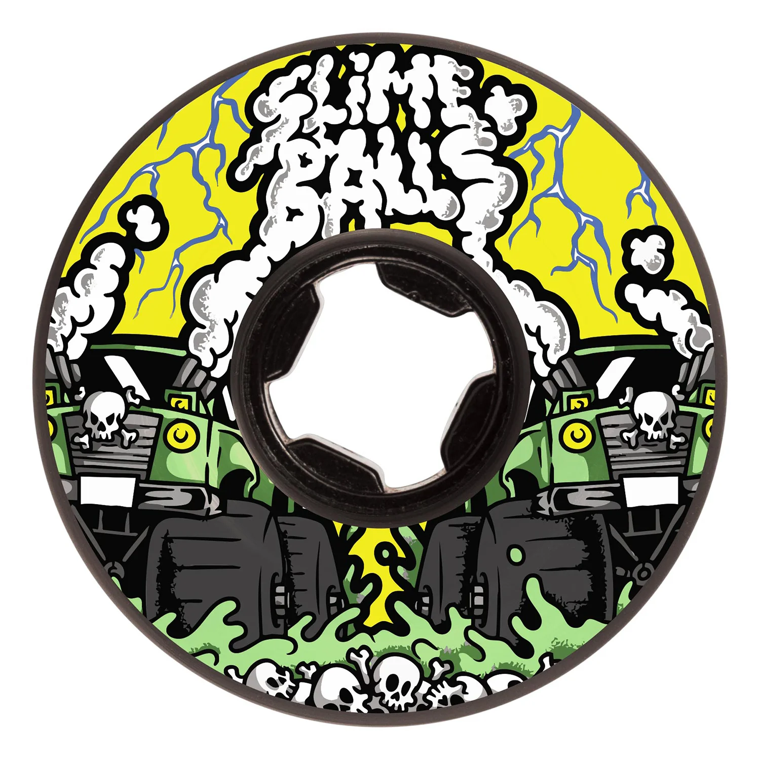 Slime Balls Skateboard Wheels 58mm Accelerator Vomit Mini 99A Black - Image 2