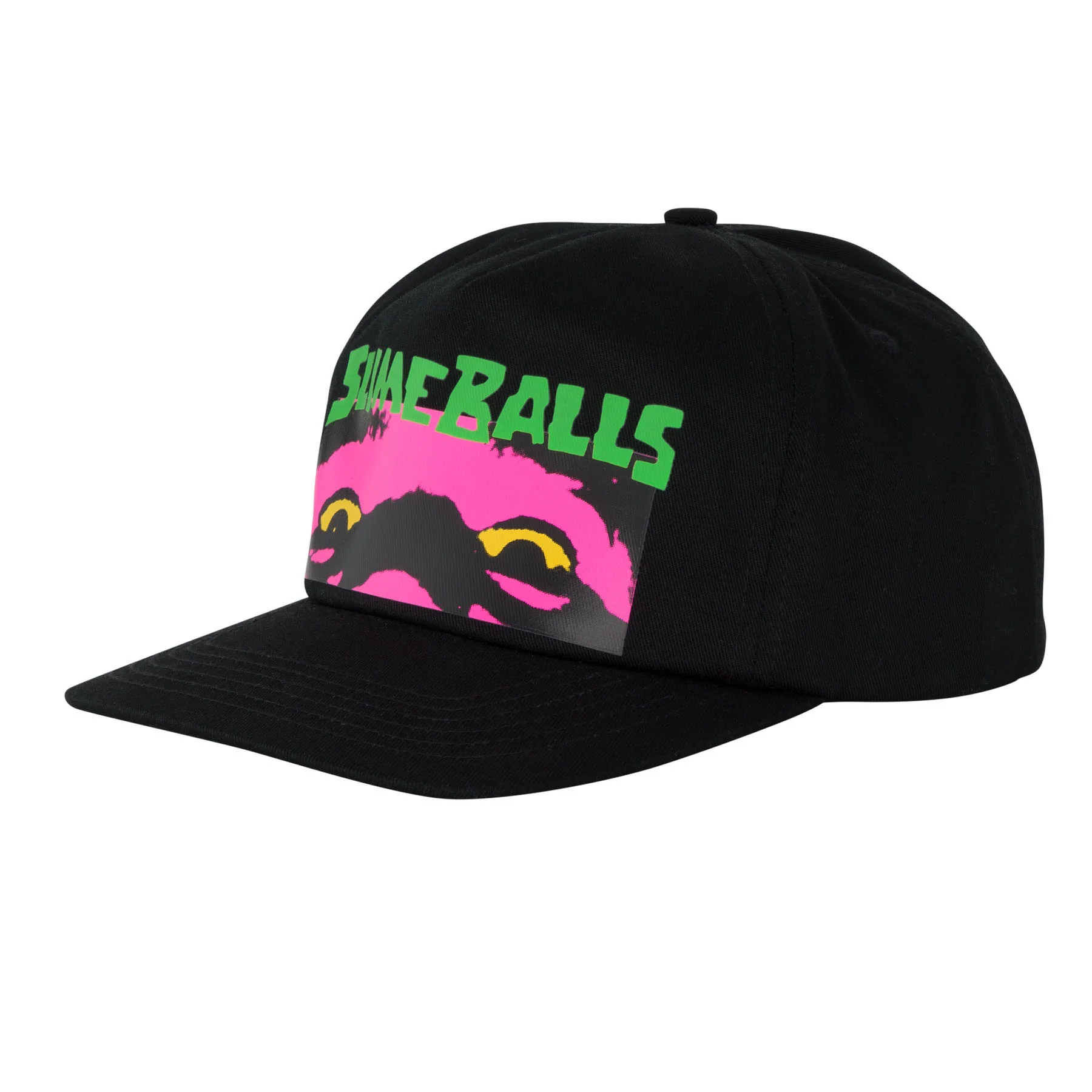 Slime Balls Skateboard Wheels Hat Speed Freak Snapback Black