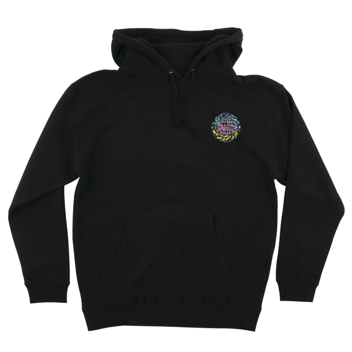Slime Balls Skateboard Wheels Hoody SB Logo Chrome Pullover Black - Image 2