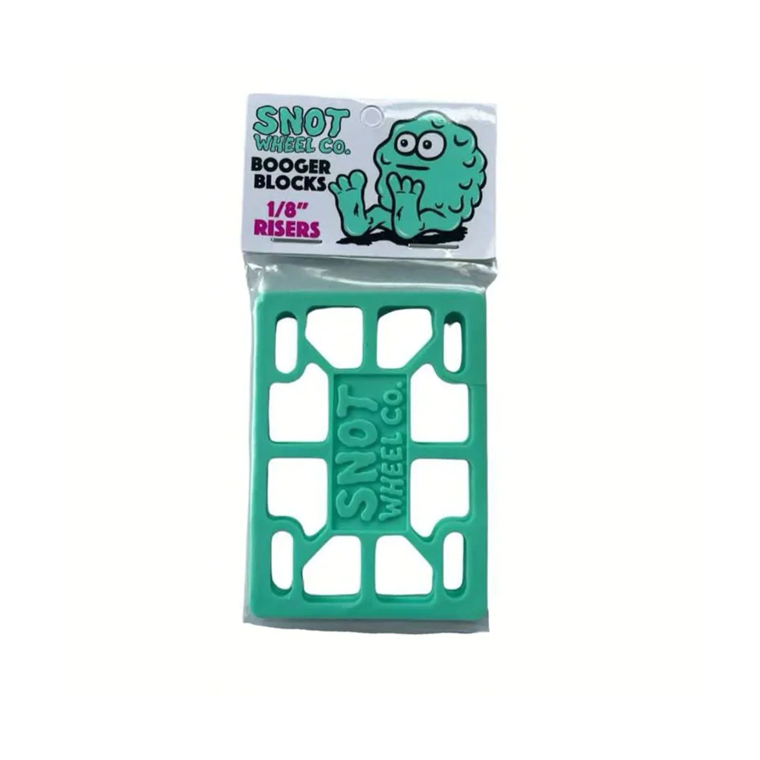 Snot Wheel Co. Skateboard Risers Teal 1/8"