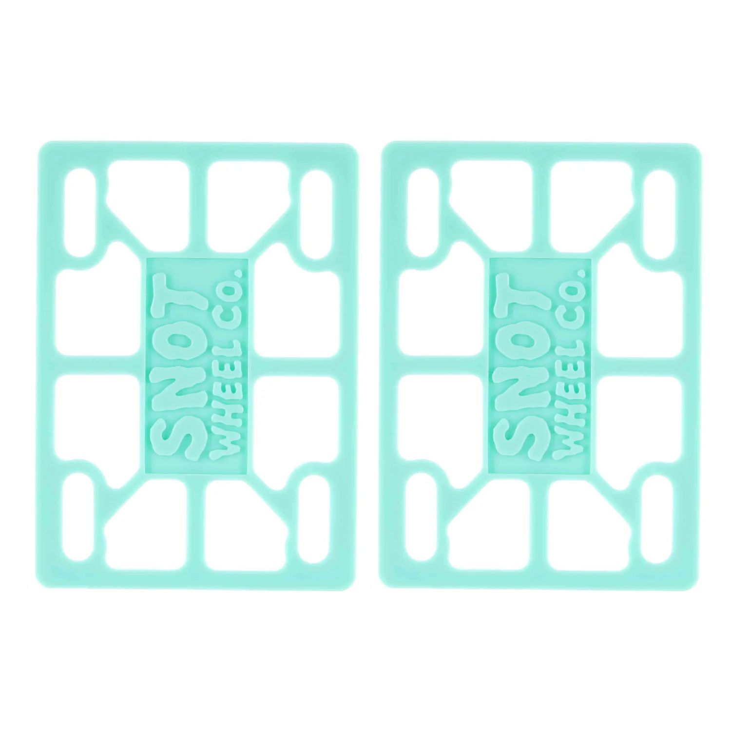Snot Wheel Co. Skateboard Risers Teal 1/8" - Image 2