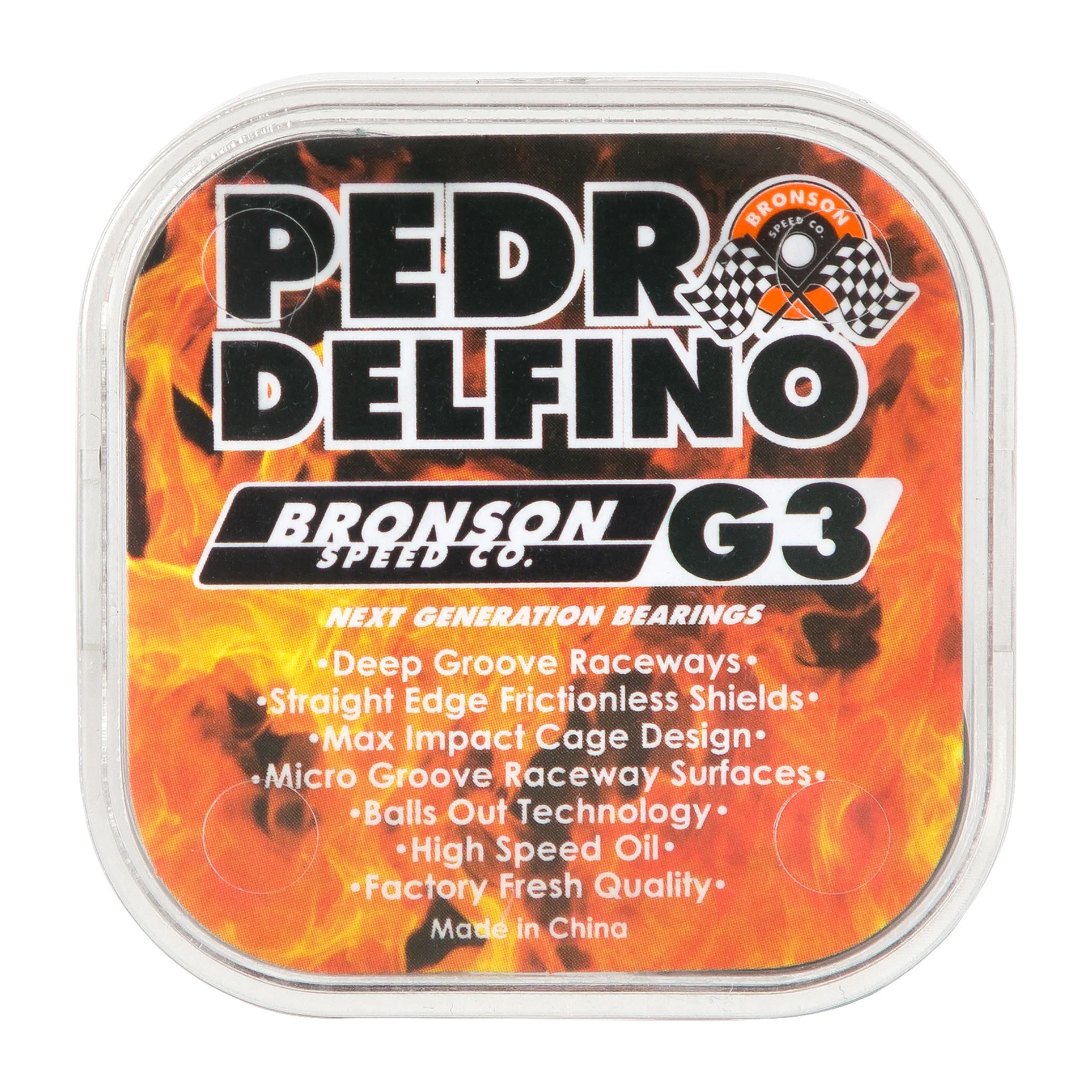 Spitfire Skateboard Wheels 54mm Orange Radial 90A Sapphires with Bronson Pro G3 Bearings - Image 5