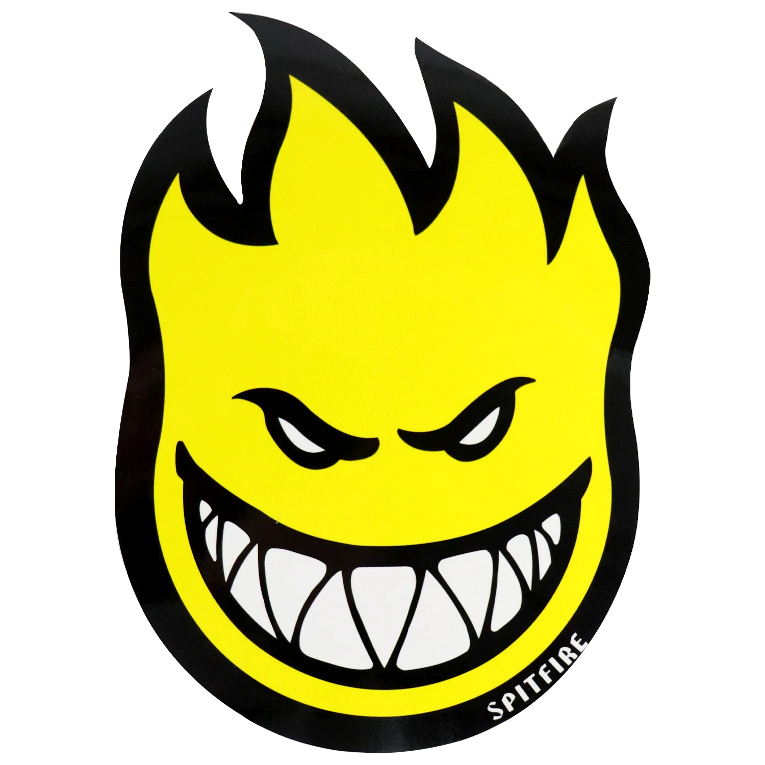 Spitfire Skateboard Wheels Sticker Fireball Bighead Yellow 4.5"