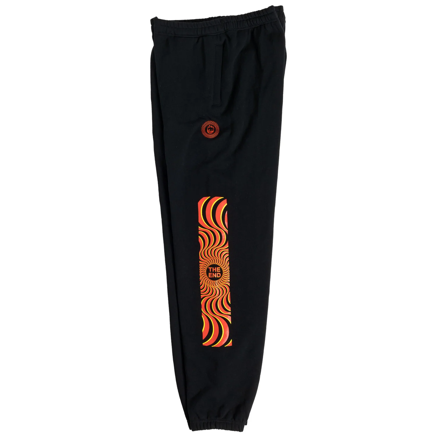 Spitfire Wheels Skateboard Pants Classic Swirl Overlay Sweatpants Black/Red - Image 2