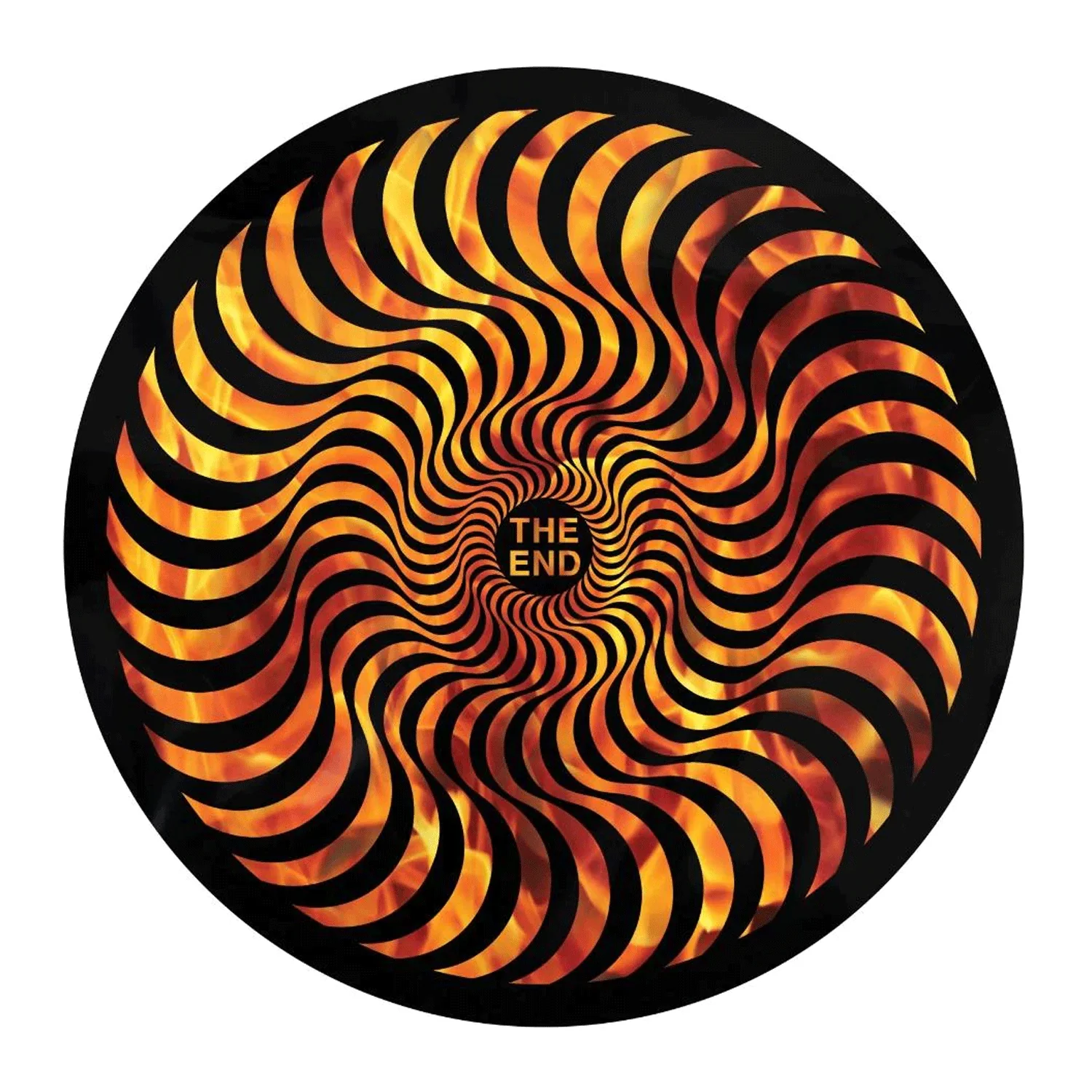 Spitfire Wheels Skateboard Sticker Hellfire Classic Swirl Black/Orange 5" 5-Pack - Image 2