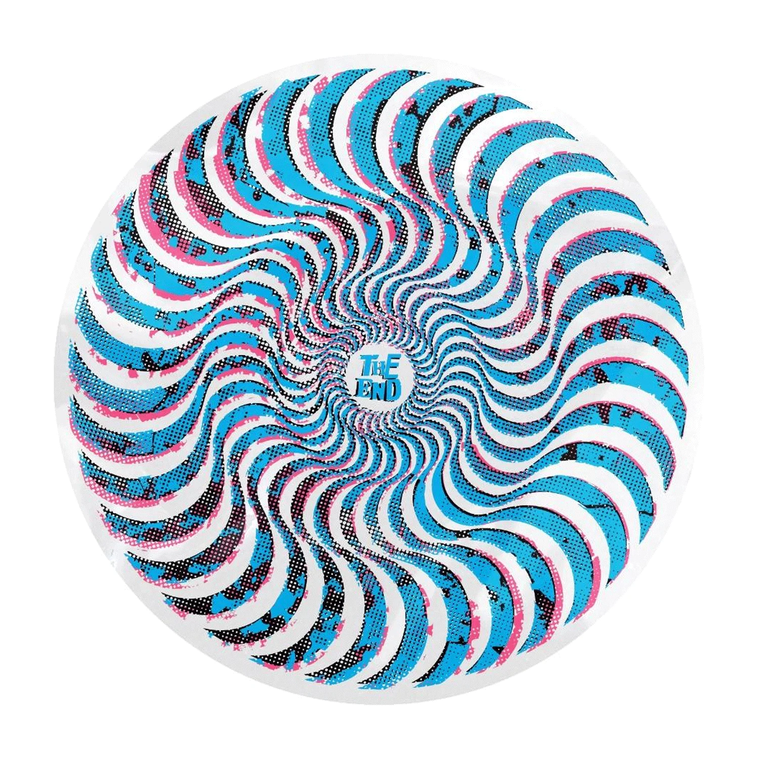 Spitfire Wheels Skateboard Sticker Nevermind Swirl White/Blue/Red 5"