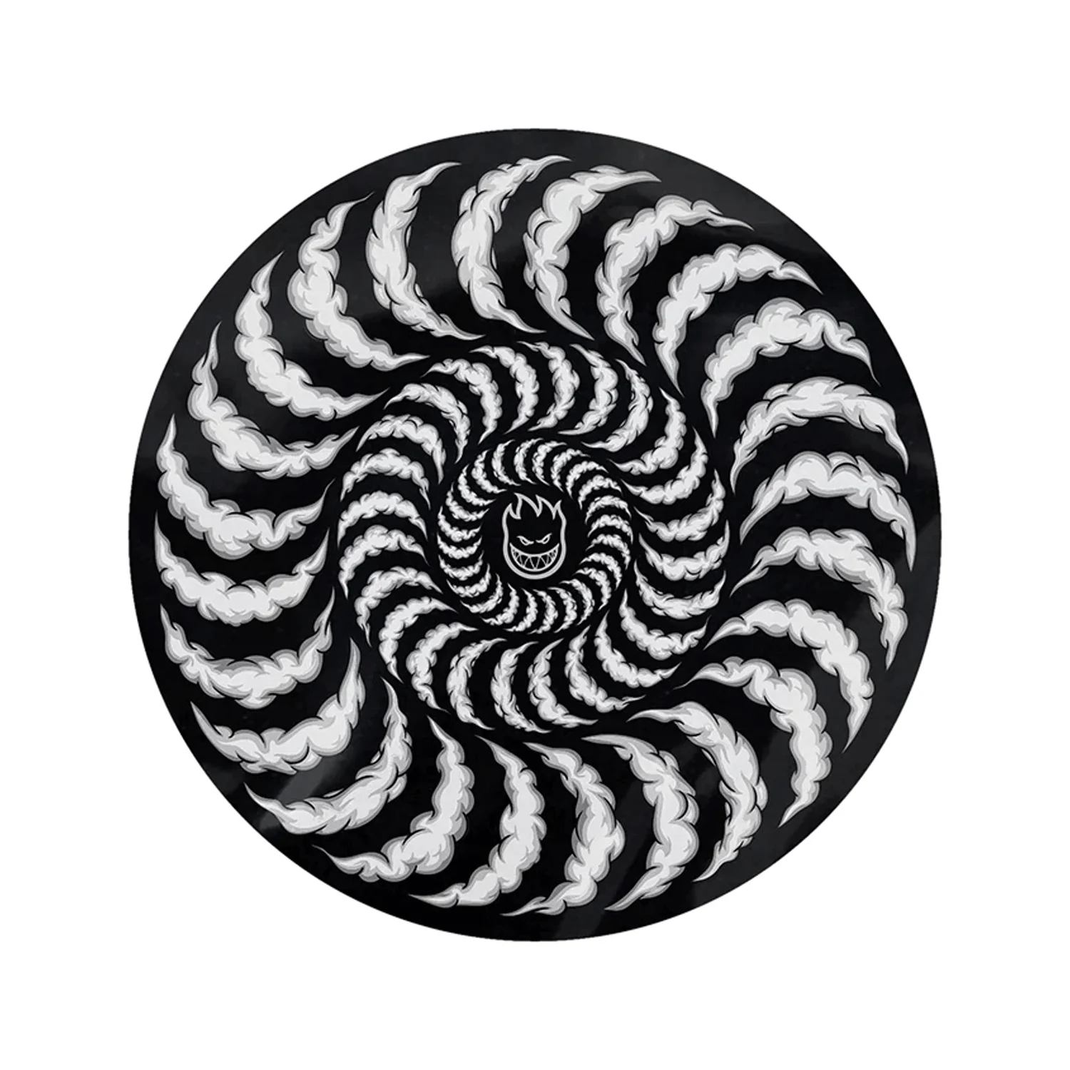 Spitfire Wheels Skateboard Sticker Smoke Classic Black/Grey 3.5"
