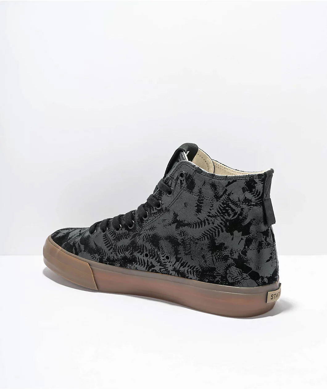 State Footwear Skateboard Shoes Bushwick Black Suede Camo - Image 2