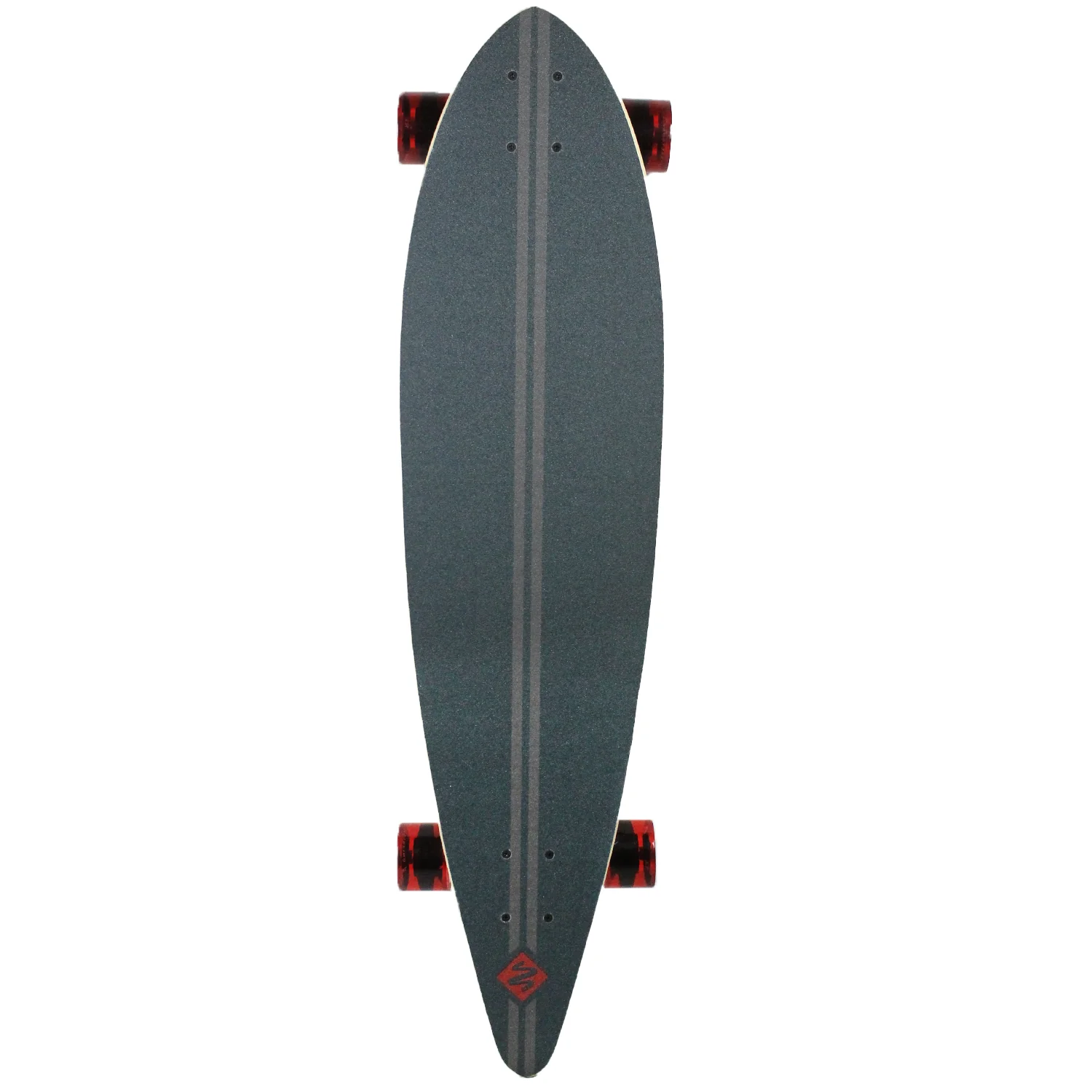 Street Surfing Longboard Retro Stripe Red Pintail 9.6" x 40" - Image 2