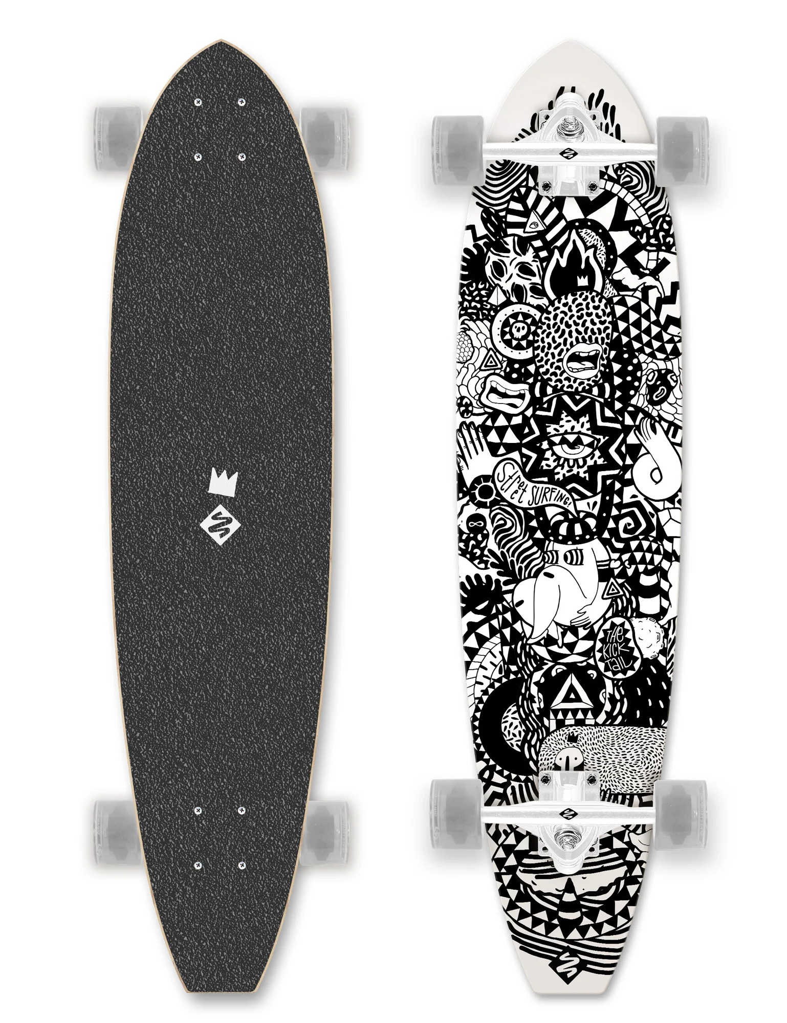 Street Surfing Longboard Rumble Jungle Kicktail 8.5" x 36"