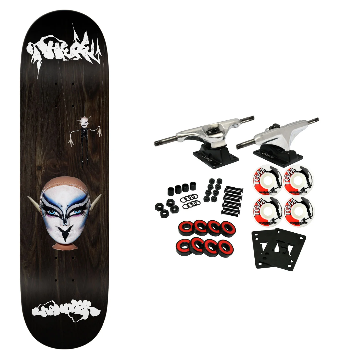 There Skateboard Complete Chandler Burton Marionette 8.5" x 32.6"